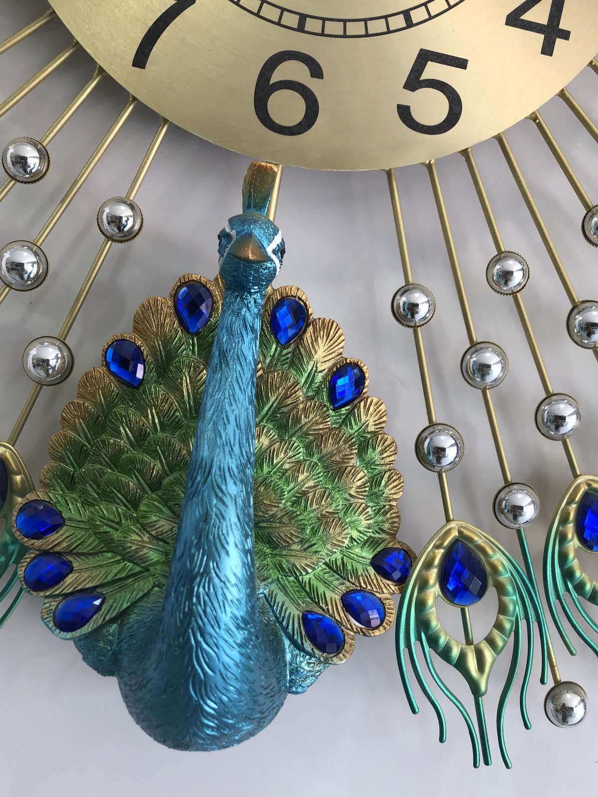 Stunning Peacock Design Wall Clock For Wall Decor