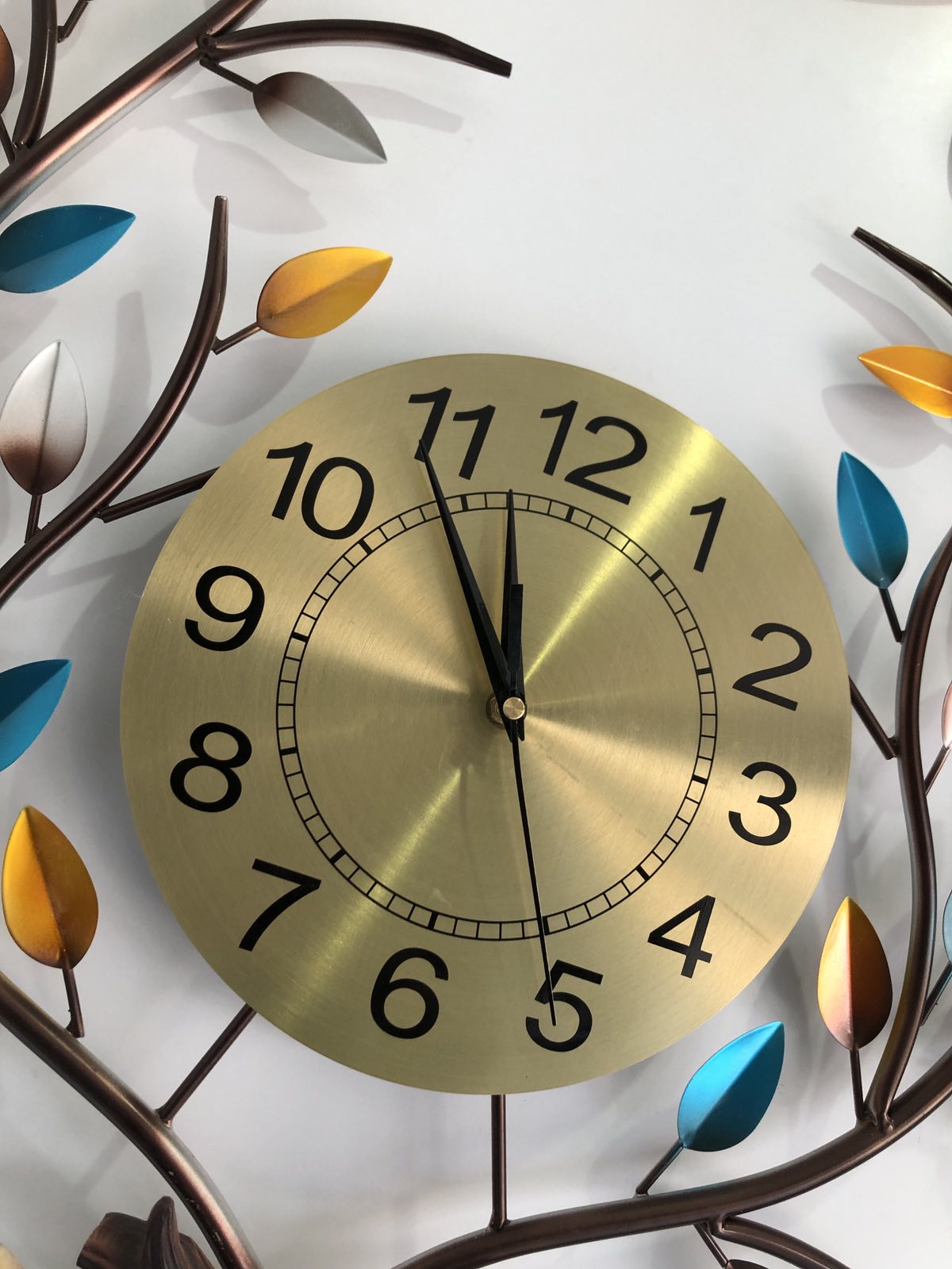 Artistic Look Deer Head Design With Elegant Antler Branches Wall Clock