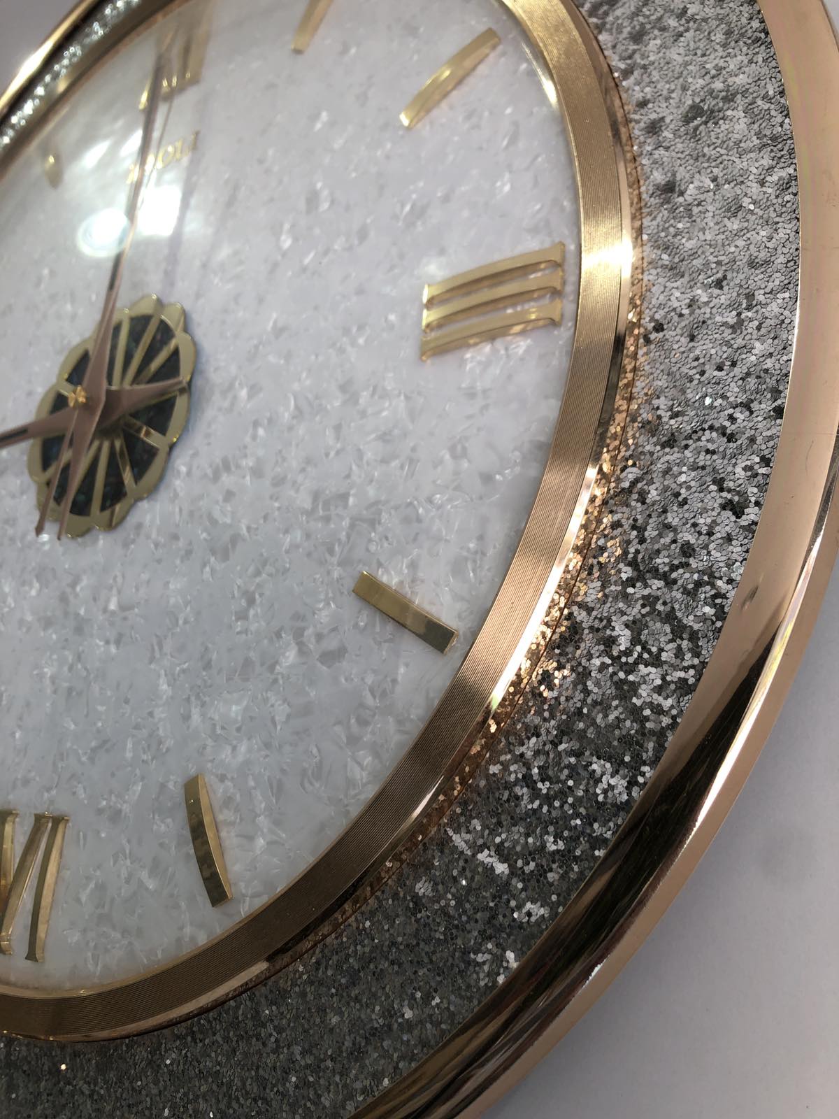 Stylish And Premium Decorative Wall Clock Panel With Crystal Shine