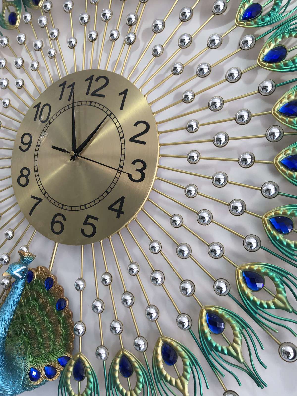 Stunning Peacock Design Wall Clock For Wall Decor
