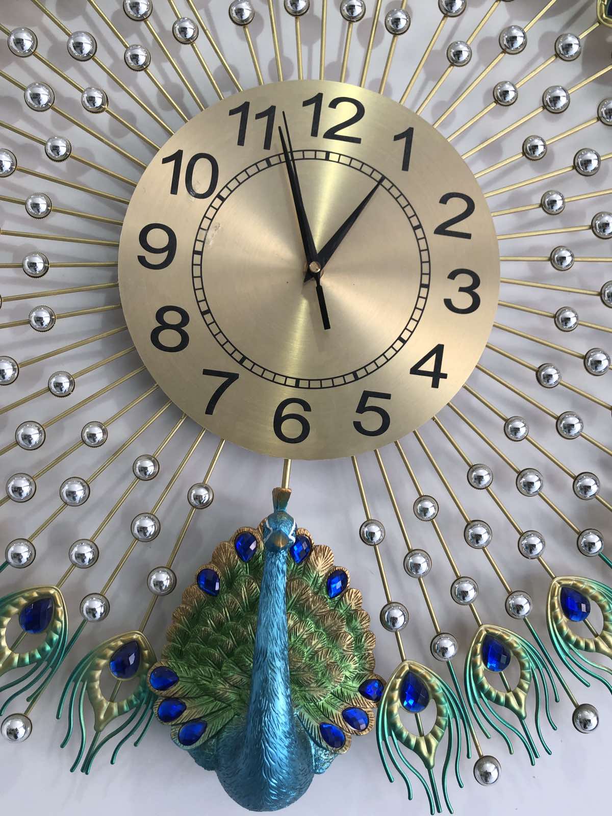 Stunning Peacock Design Wall Clock For Wall Decor