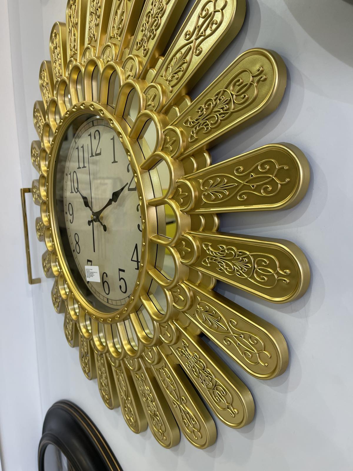 Anitque Bronze Mirro Embroided Wall Clock