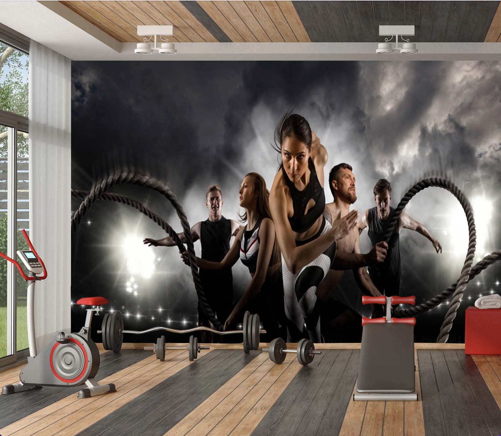 Transform Your Gym with a Powerful Wall Mural 💪