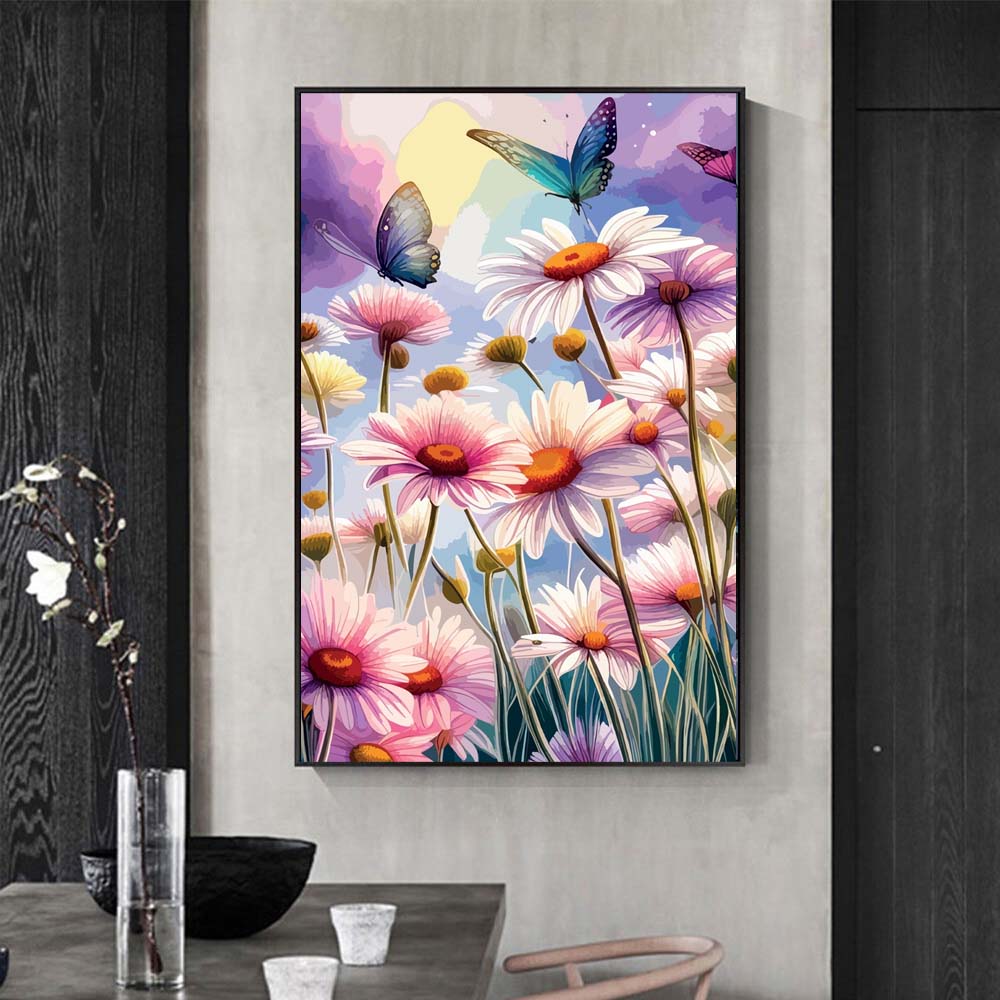 🌸 Single Panel Flower Canvas