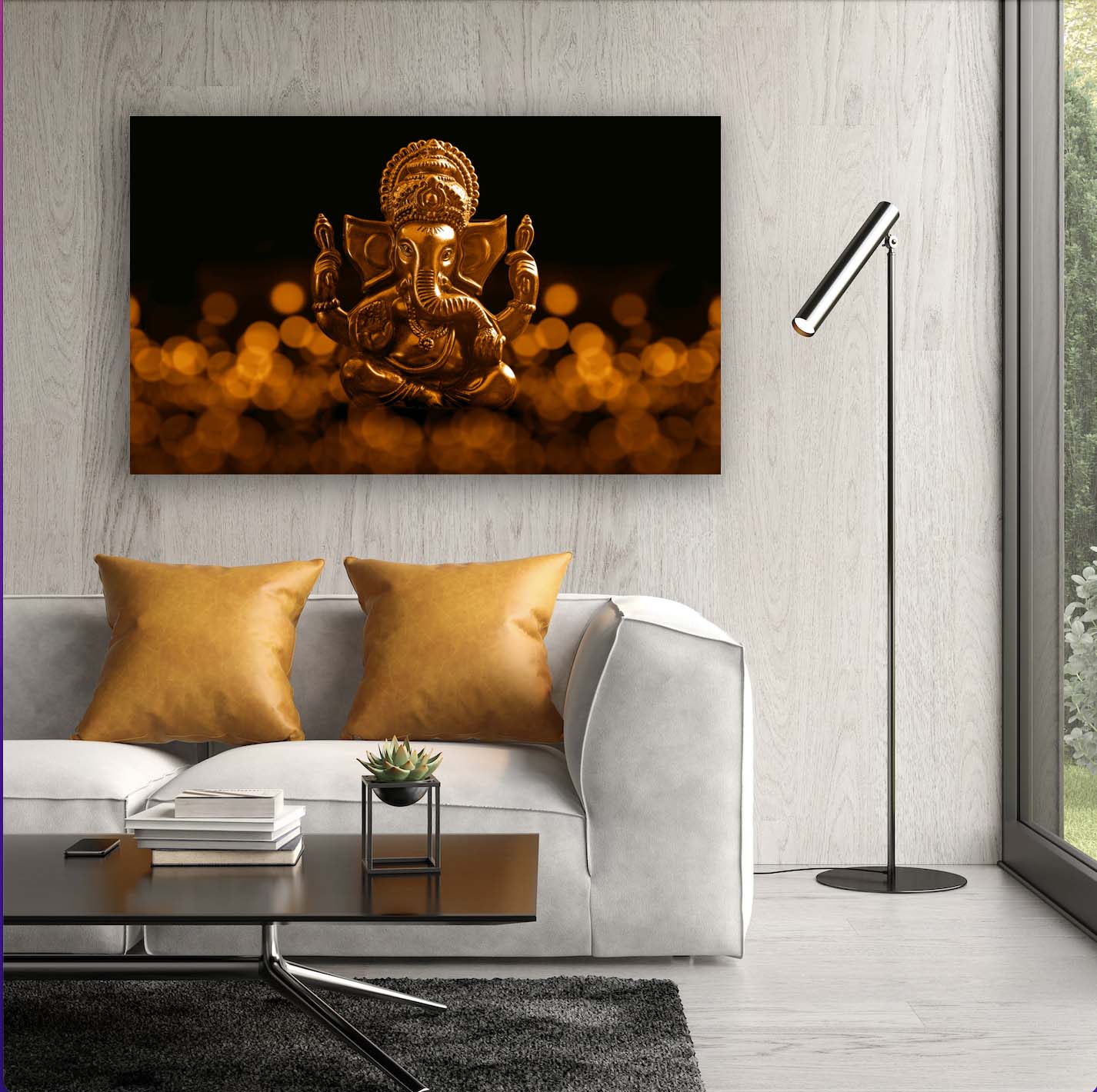 Hindu God Lord Ganesh Single Panel Canvas
