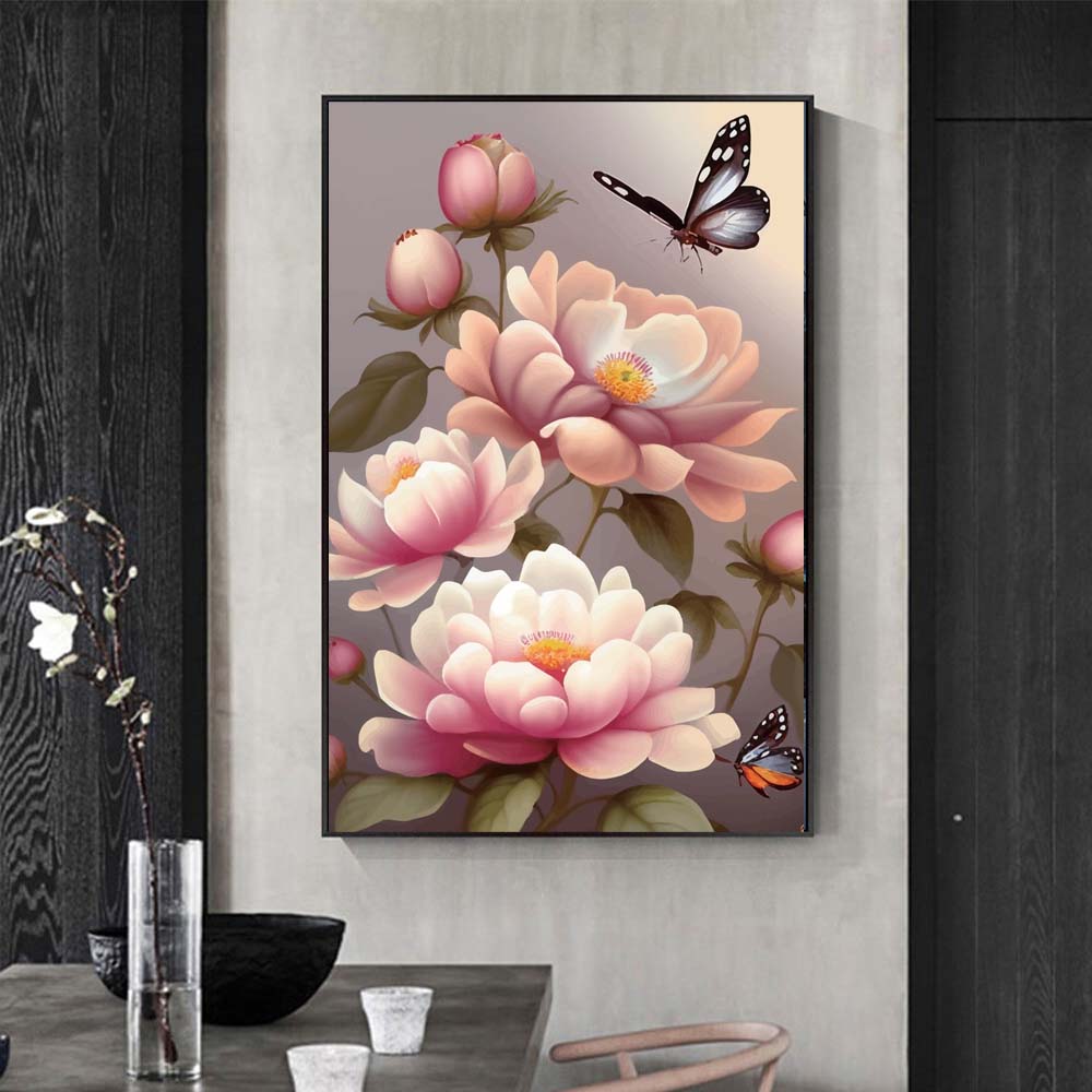 🌸 Single Panel Flower Canvas