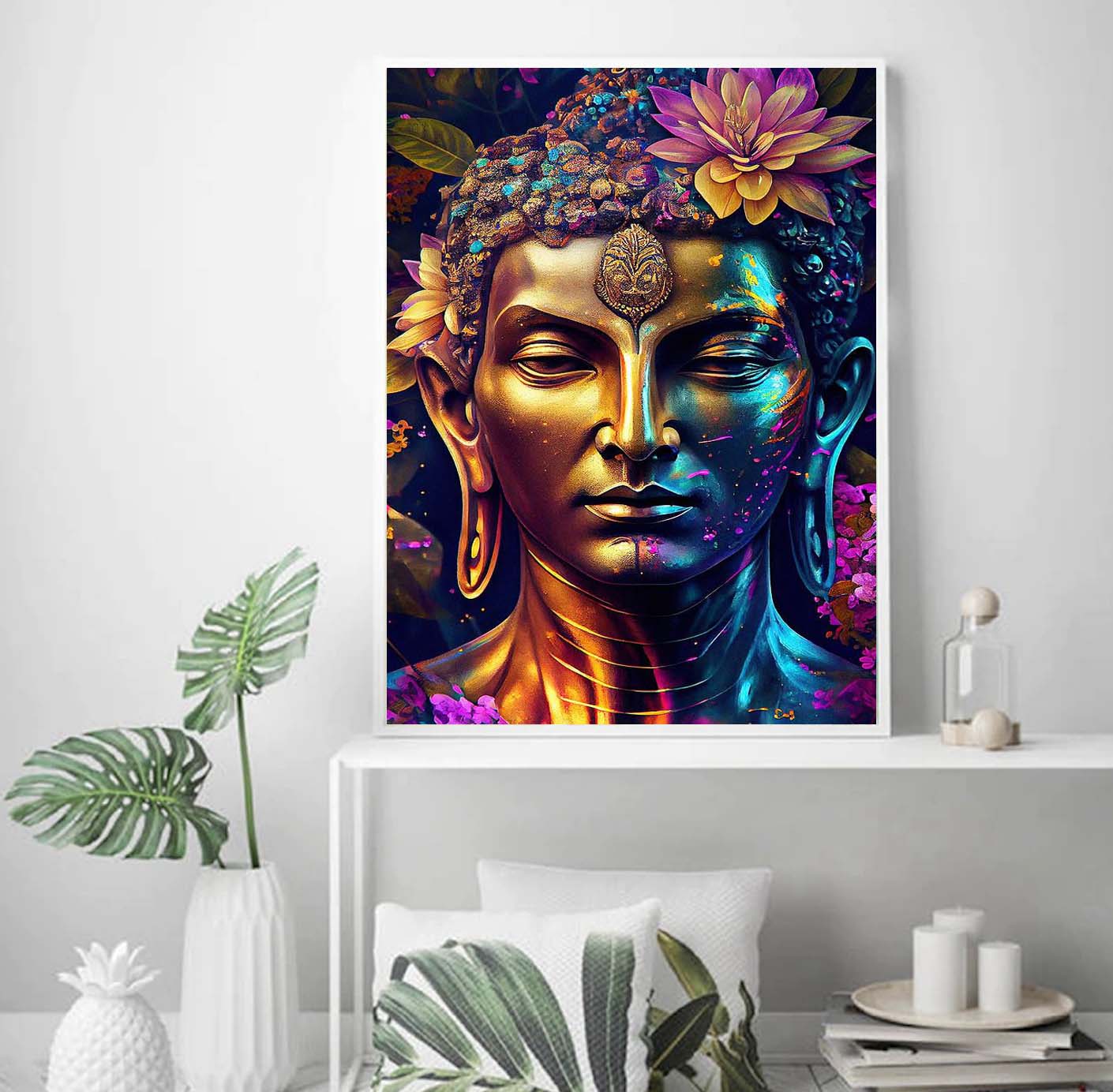 Gautam Buddha Wall Mural –Peace, Wisdom & Serenity