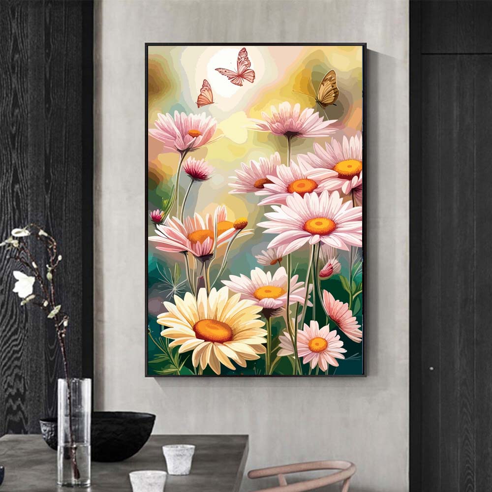 🌸 Single Panel Flower Canvas