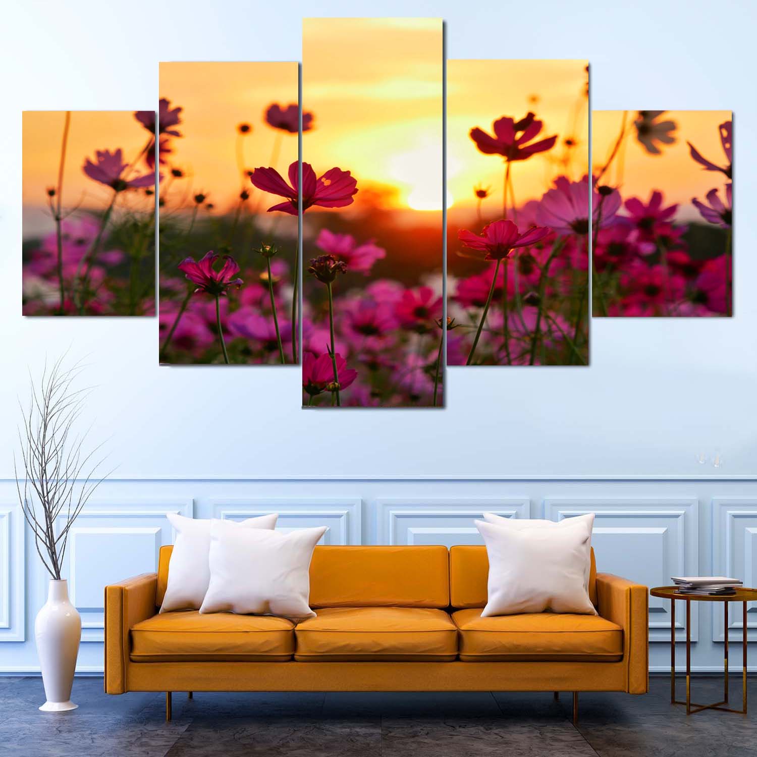 Floral Pattern Wall Canvas Frame