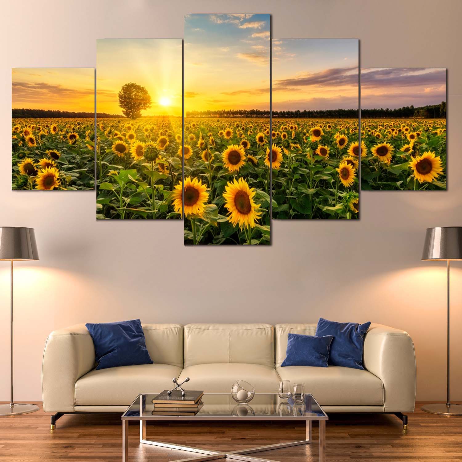 Floral Pattern Wall Canvas Frame