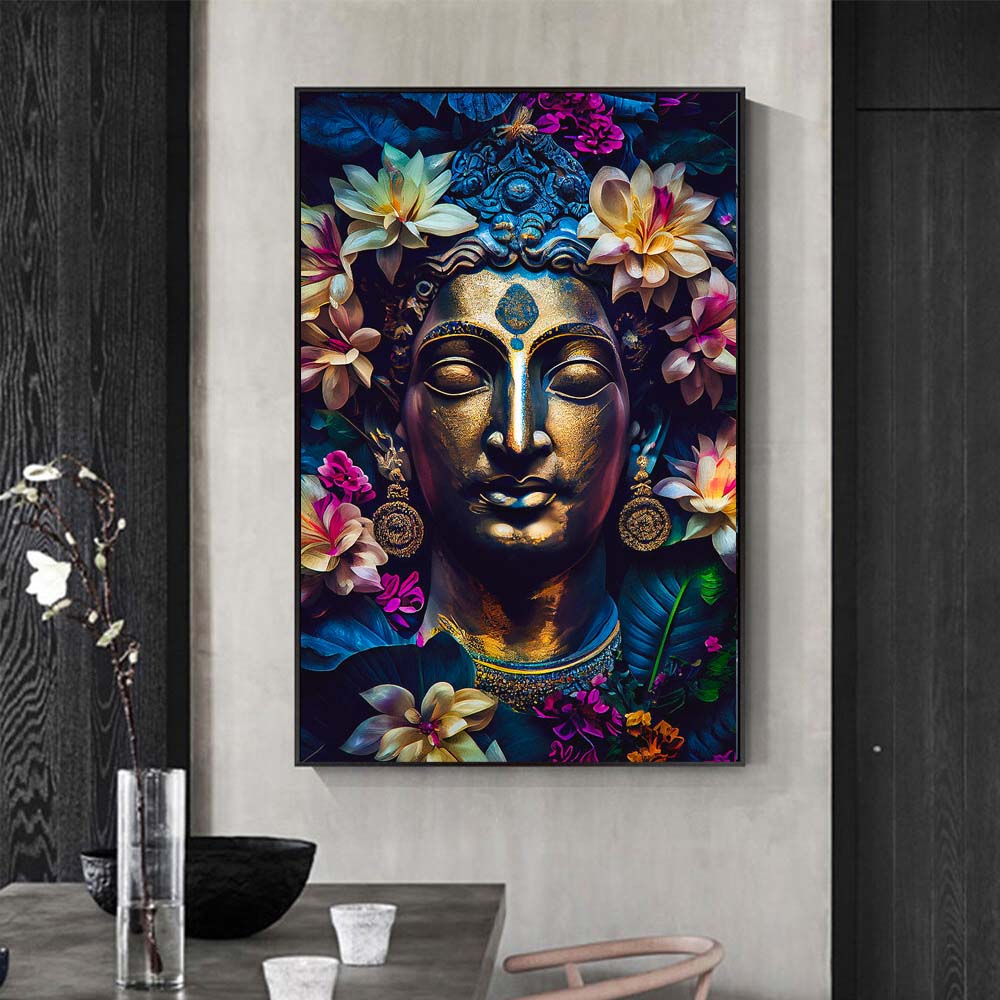 Gautam Buddha Wall Mural –Peace, Wisdom & Serenity