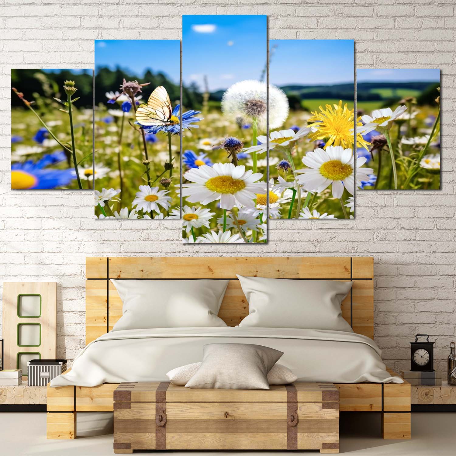 Floral Pattern Wall Canvas Frame