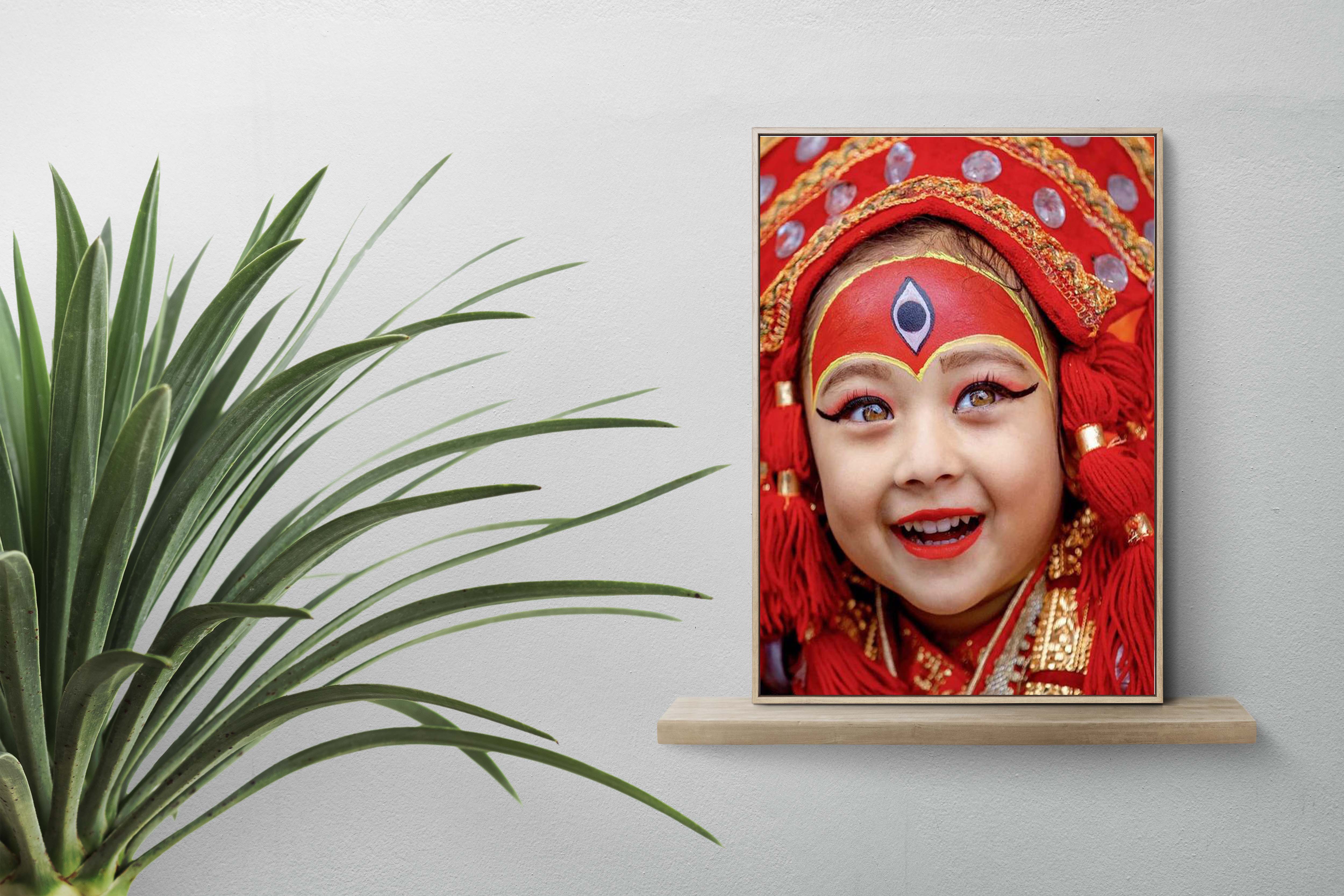 🔴 Newari Kumari Canvas – Symbol of Power, Purity & Tradition 🔴
