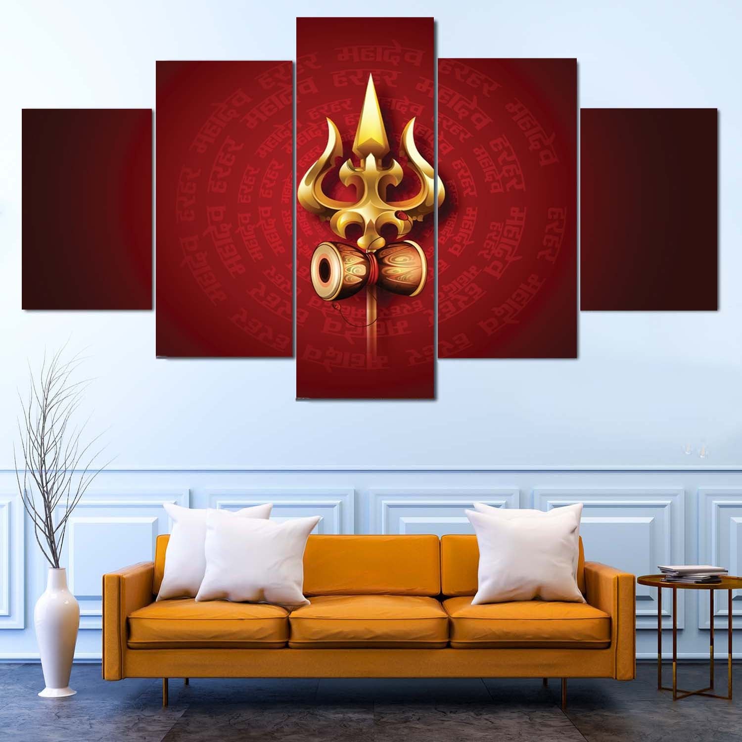 🕉️ Lord Shiva Trishul Five Canvas🔱