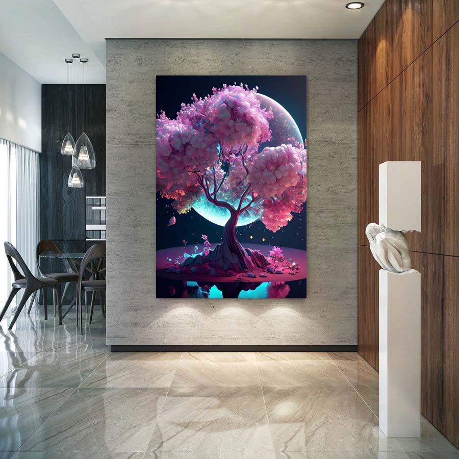 🌸 Single Panel Flower Canvas