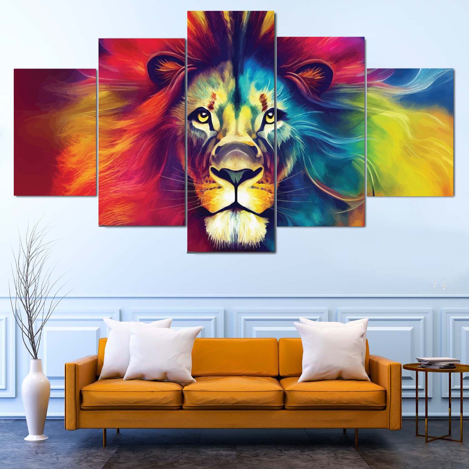 🐾 Animal 5-Panel Canvas 🌿