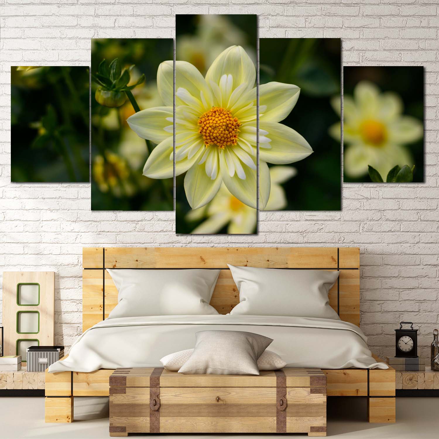 Floral Pattern Wall Canvas Frame