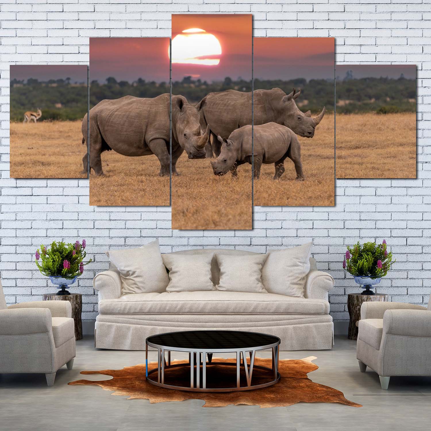 🐾 Animal 5-Panel Canvas 🌿