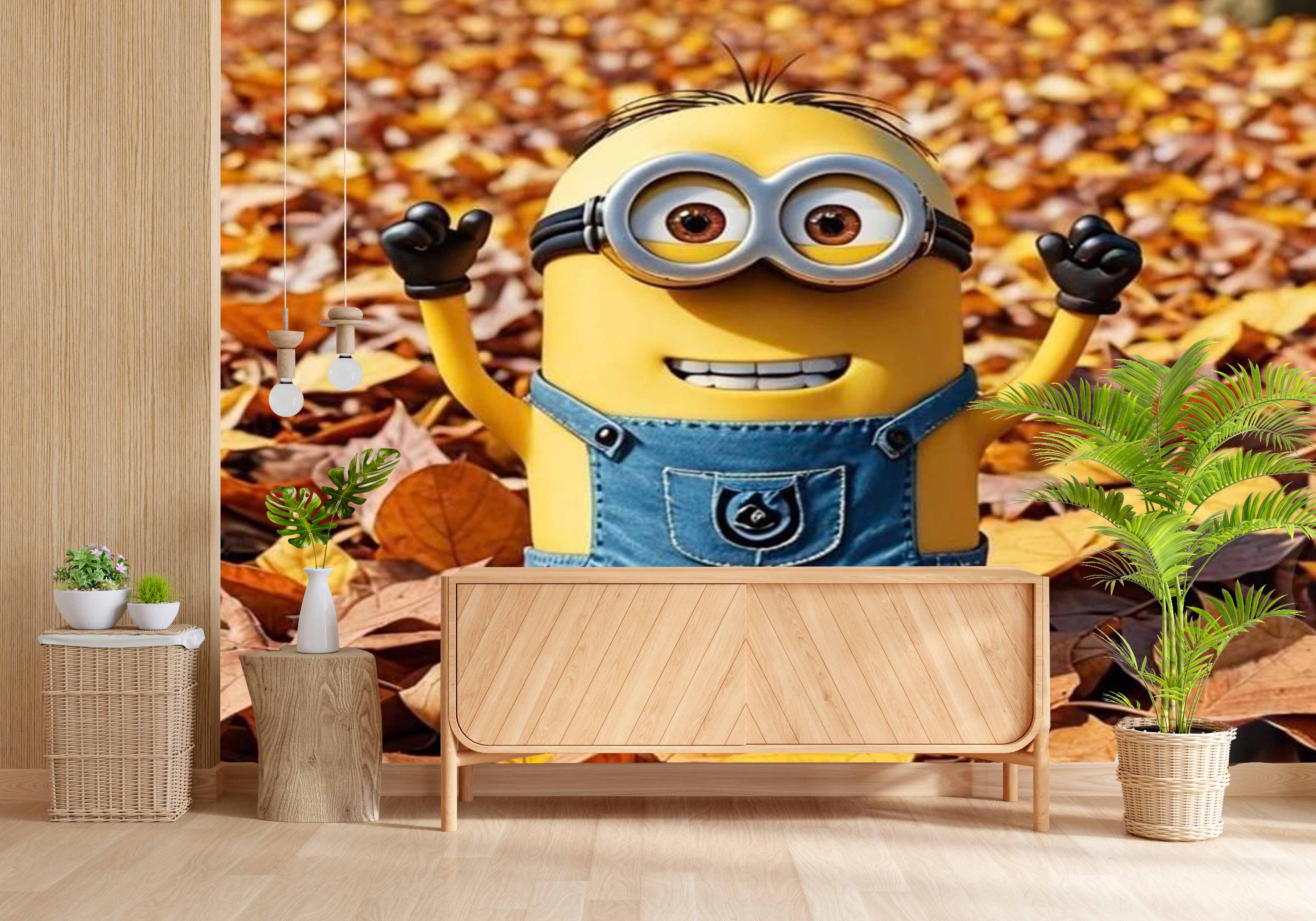 ✨ Bring laughter, color, and fun to your child’s room with an adorable Minions wall mural!