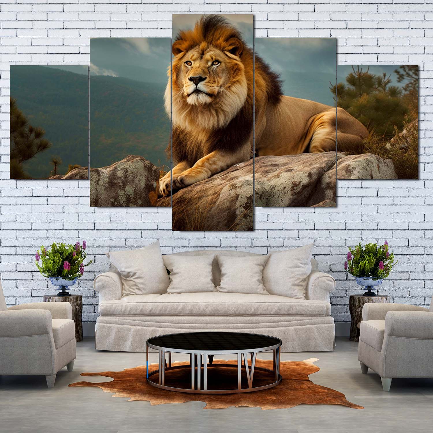 🐾 Animal 5-Panel Canvas 🌿