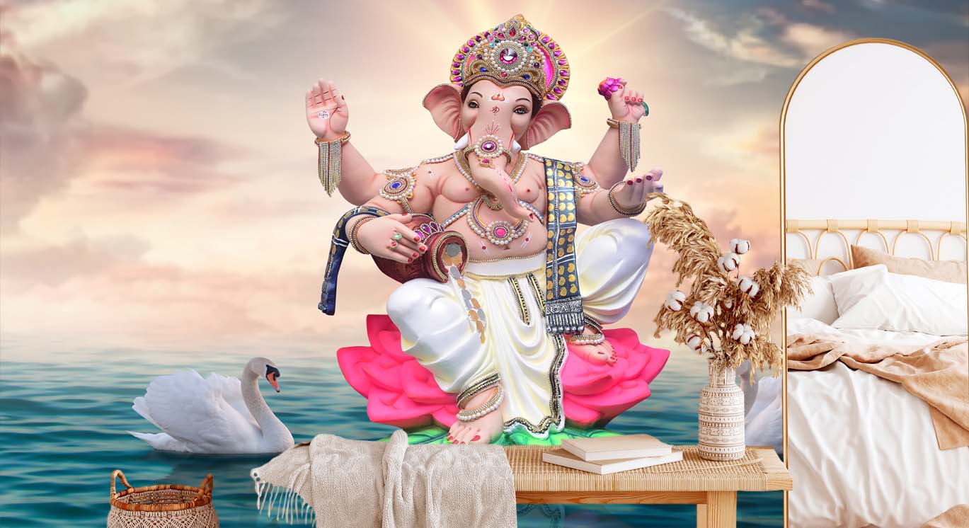 Hindu Lord Ganesha Wall Mural
