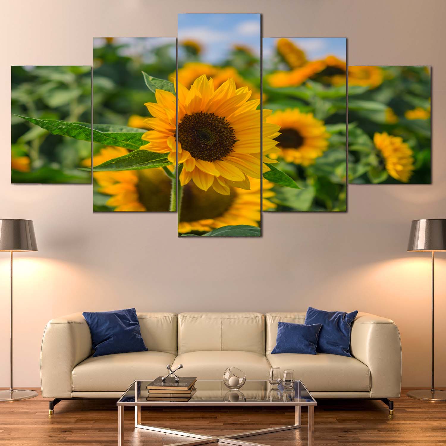 Floral Pattern Wall Canvas Frame