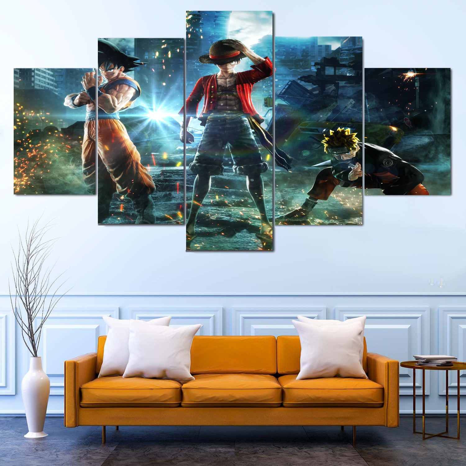 Anime Magic Five Panel Canvas.