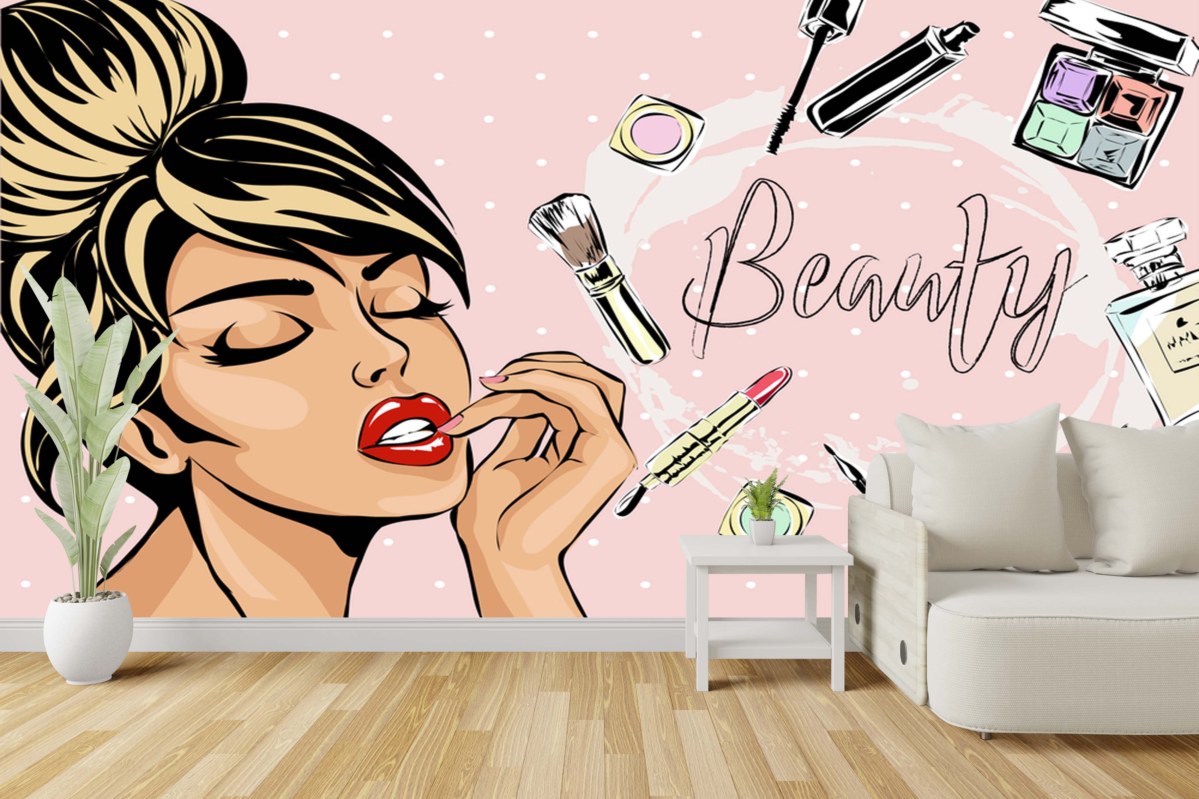 💄✨ Makeup Theme Wall Mural – Beauty Meets Style! ✨💄