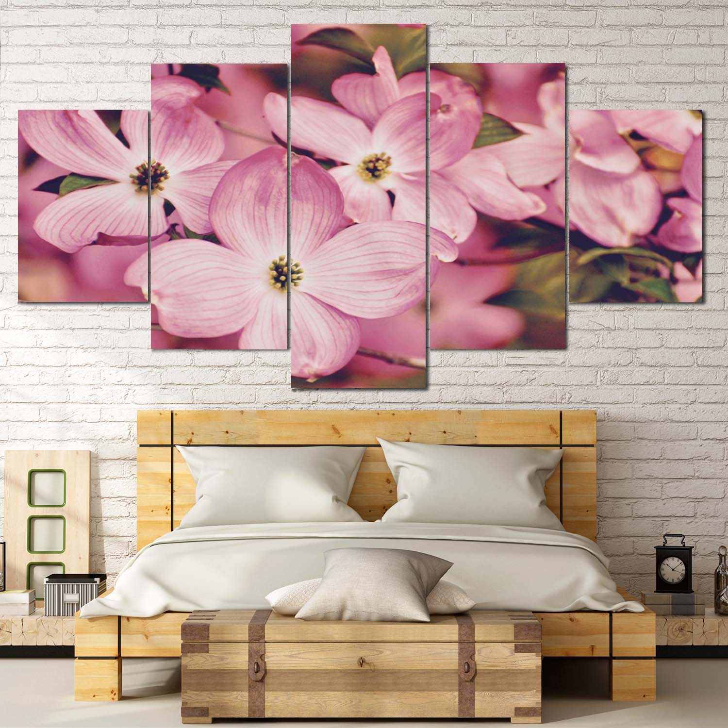 Floral Pattern Wall Canvas Frame