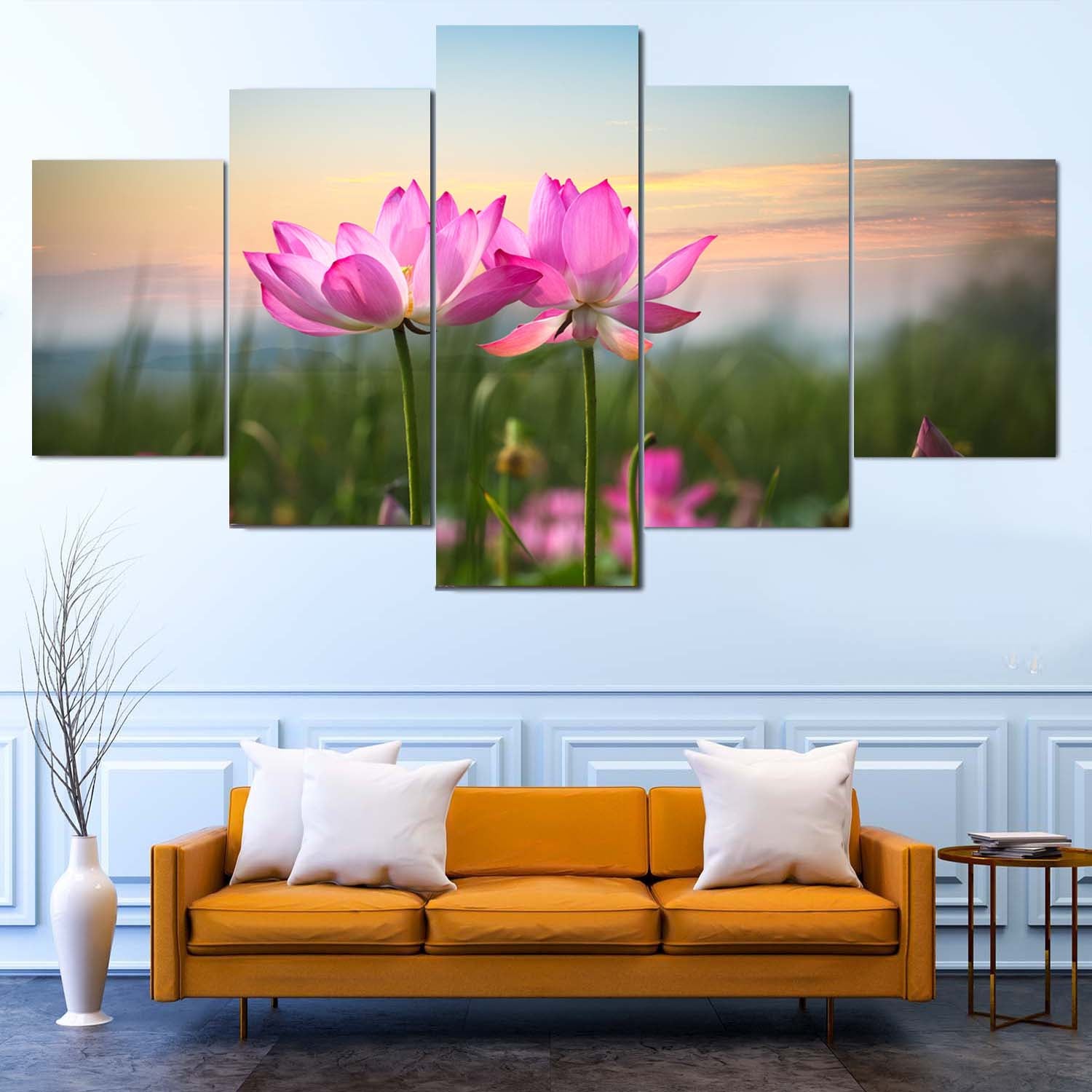Floral Pattern Wall Canvas Frame