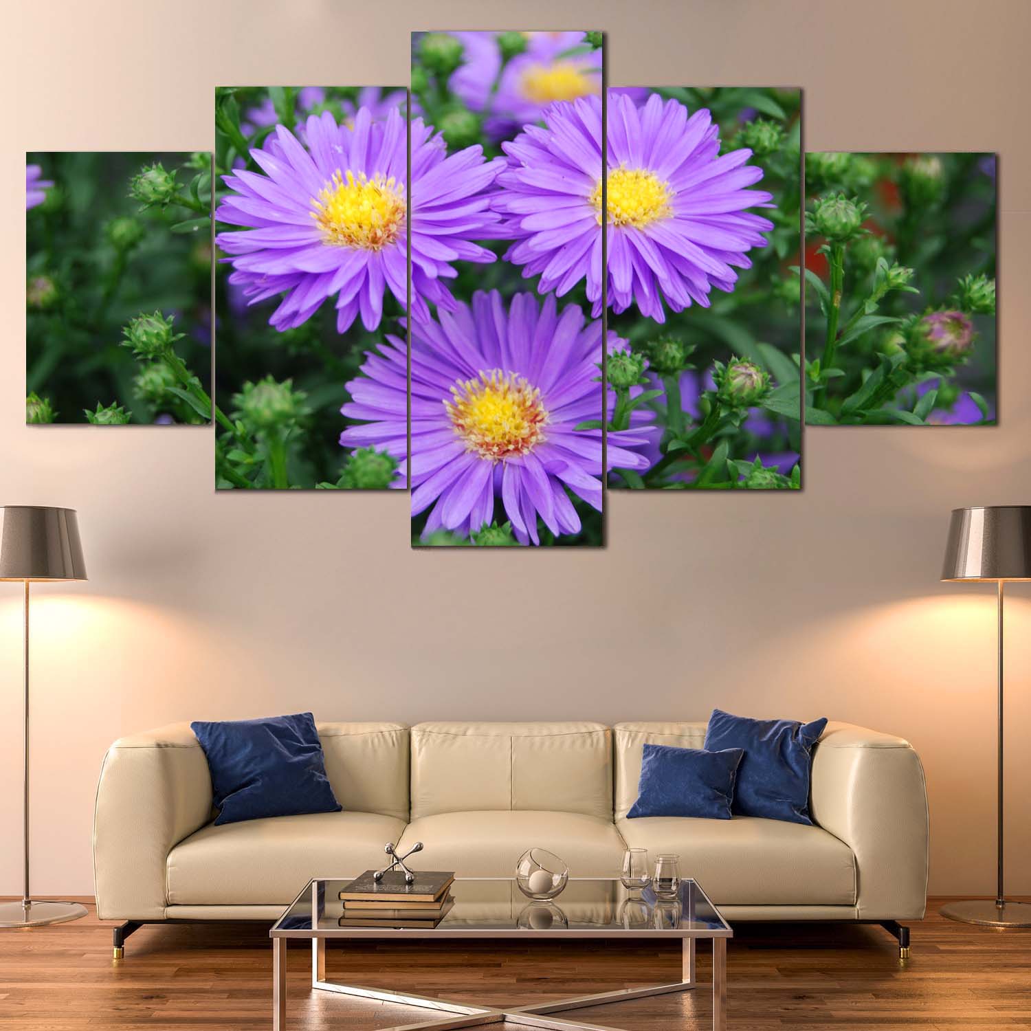 Floral Pattern Wall Canvas Frame