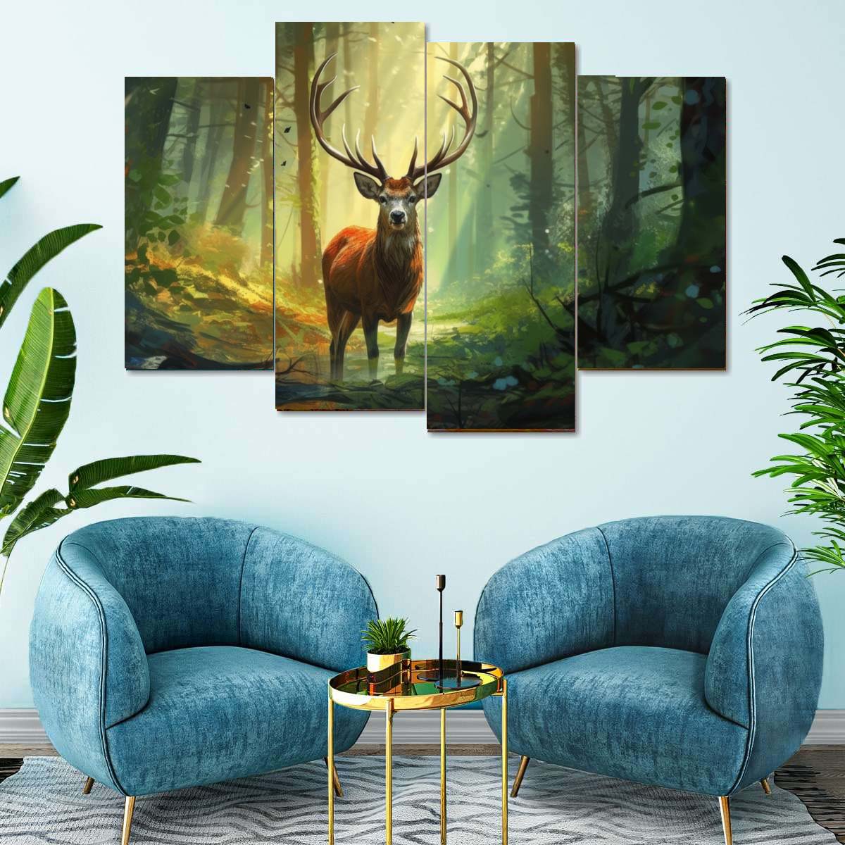 Animal 4 Panel Canvas