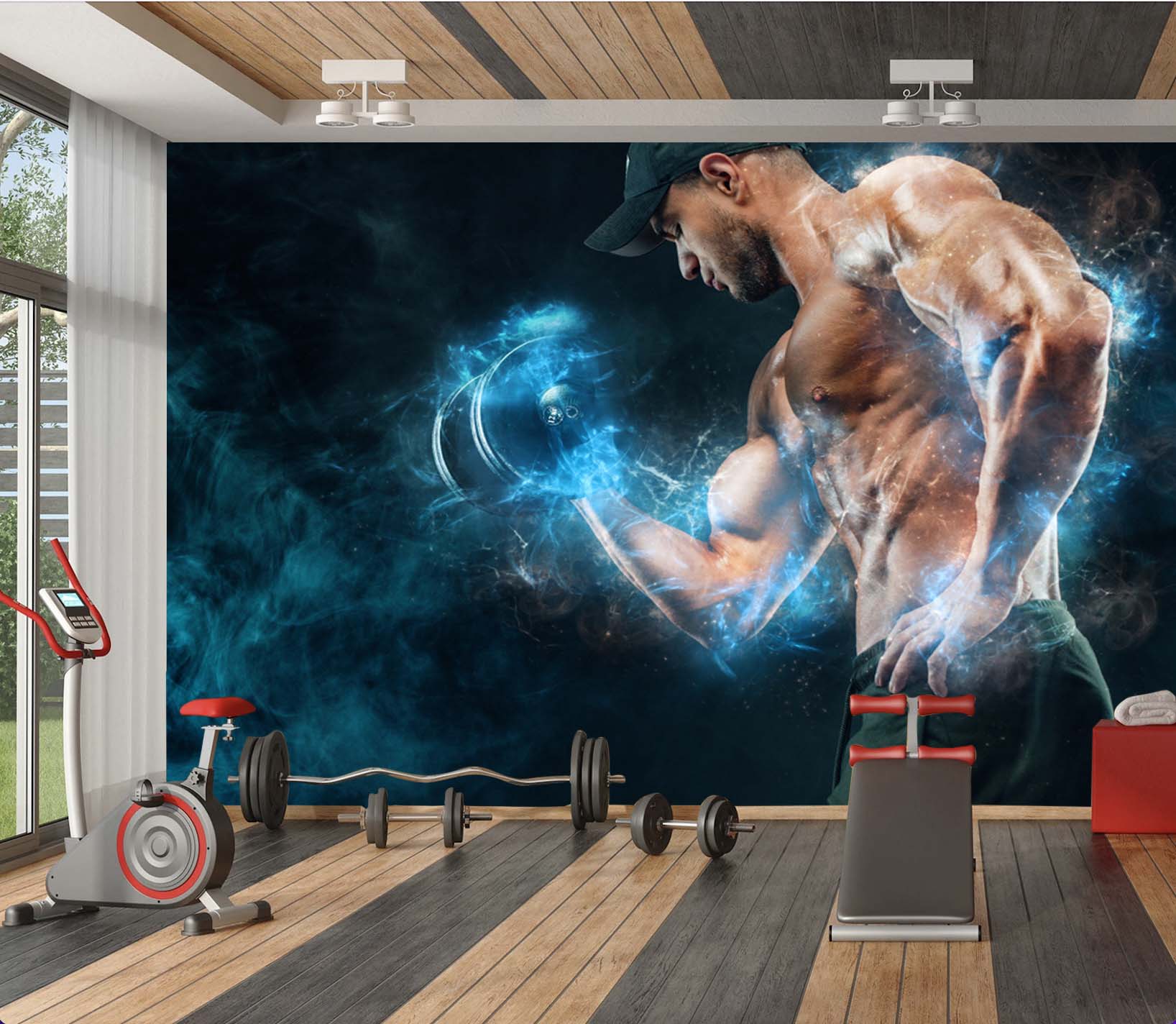Transform Your Gym with a Powerful Wall Mural 💪
