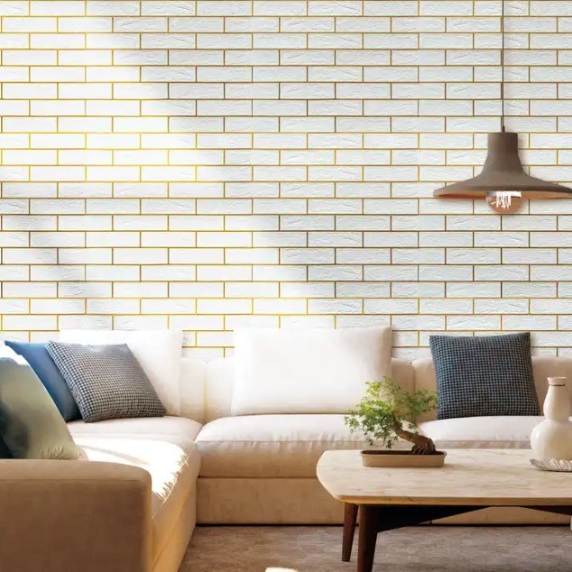 “Royal Brick Wall Foam with Golden Shine” Realistic 3D Brick Texture – Natural brick effect size 70 X 70 CM