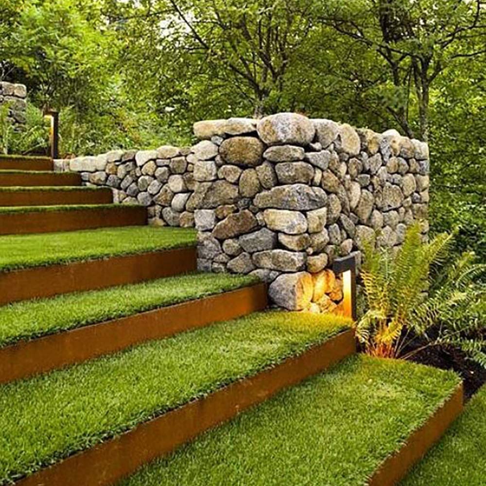 Green Stairs Happy Home (Artificial Landscape Turf for staircase BAG4016)
