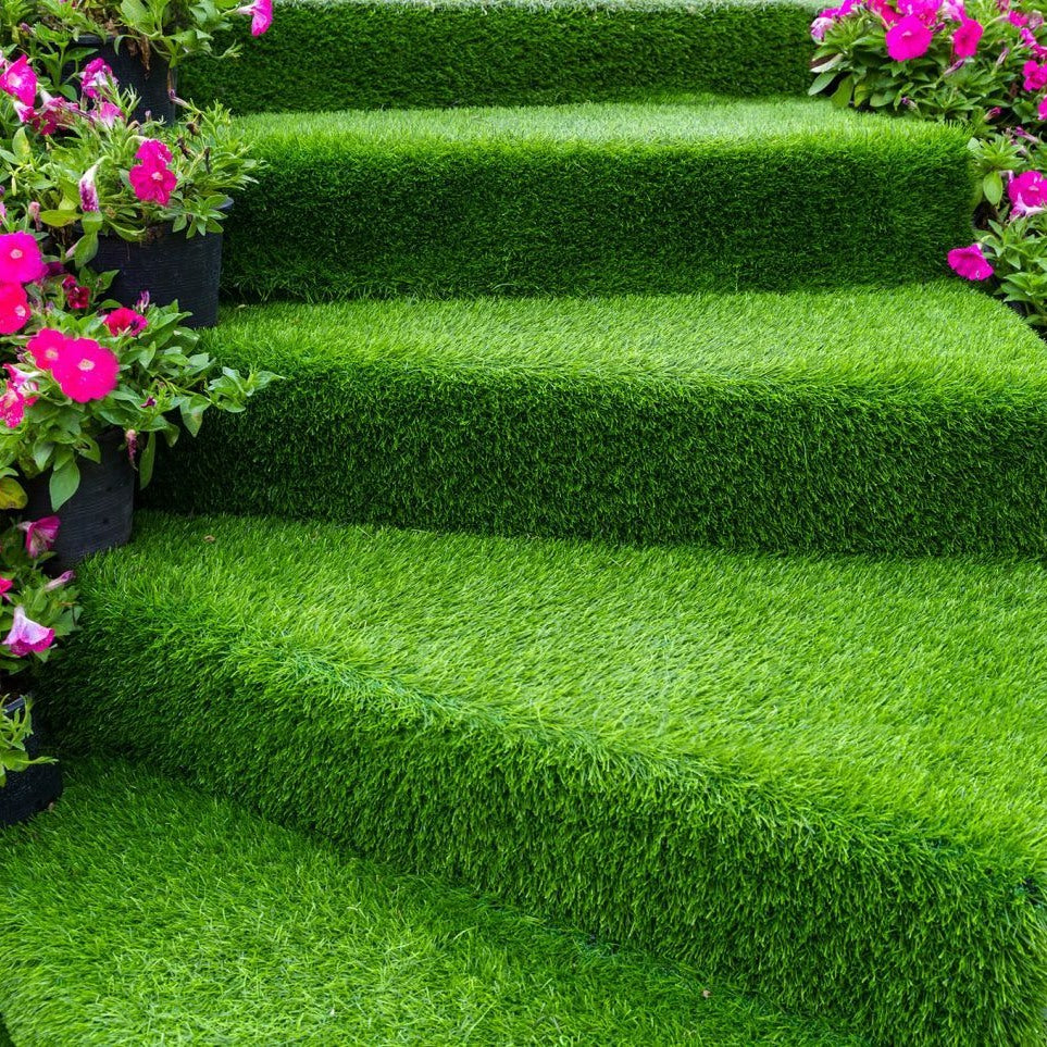 Green Stairs Happy Home (Artificial Landscape Turf for staircase BAG4016)