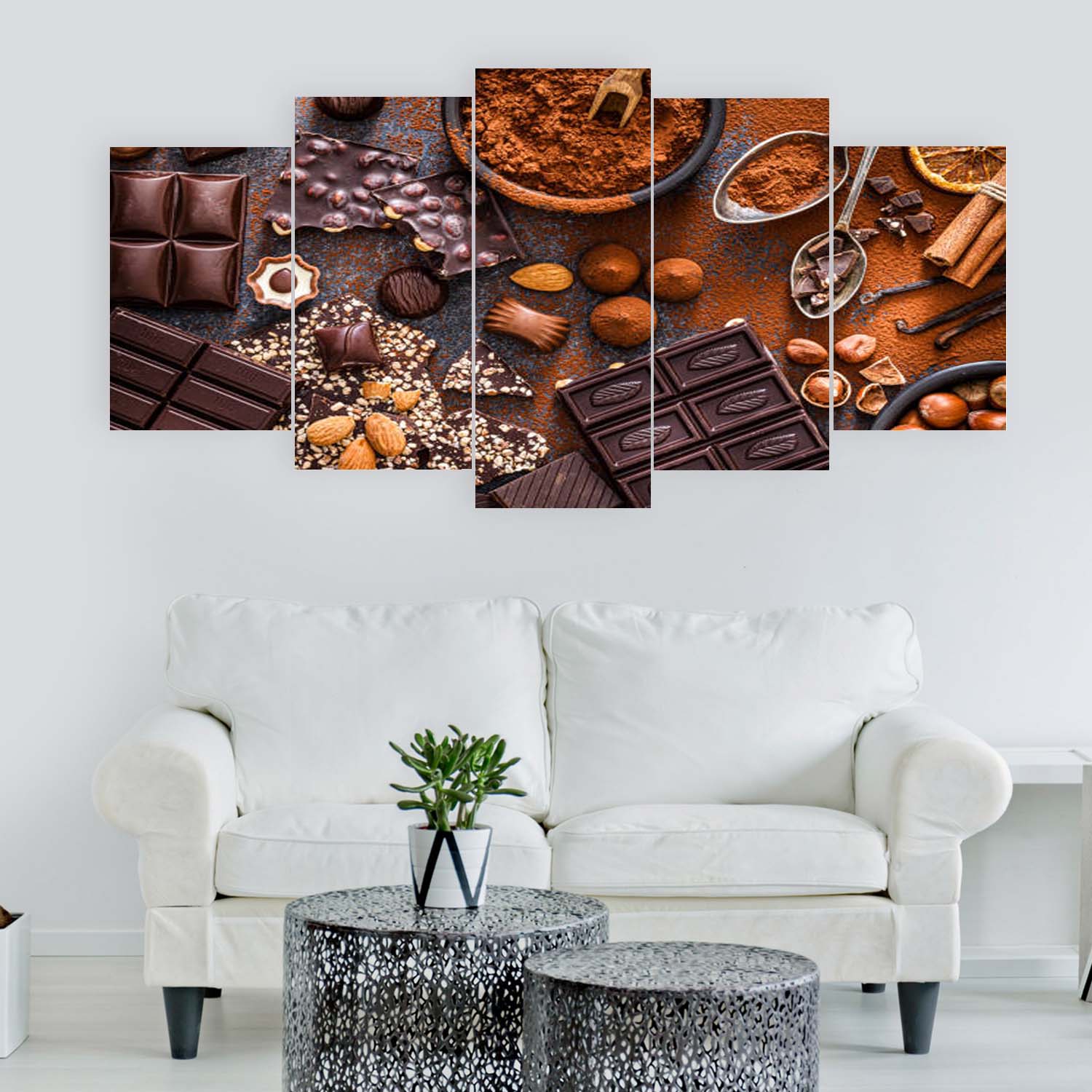 Chocolate Shop Inspired Wall Canvas Decor For Sweets Lover