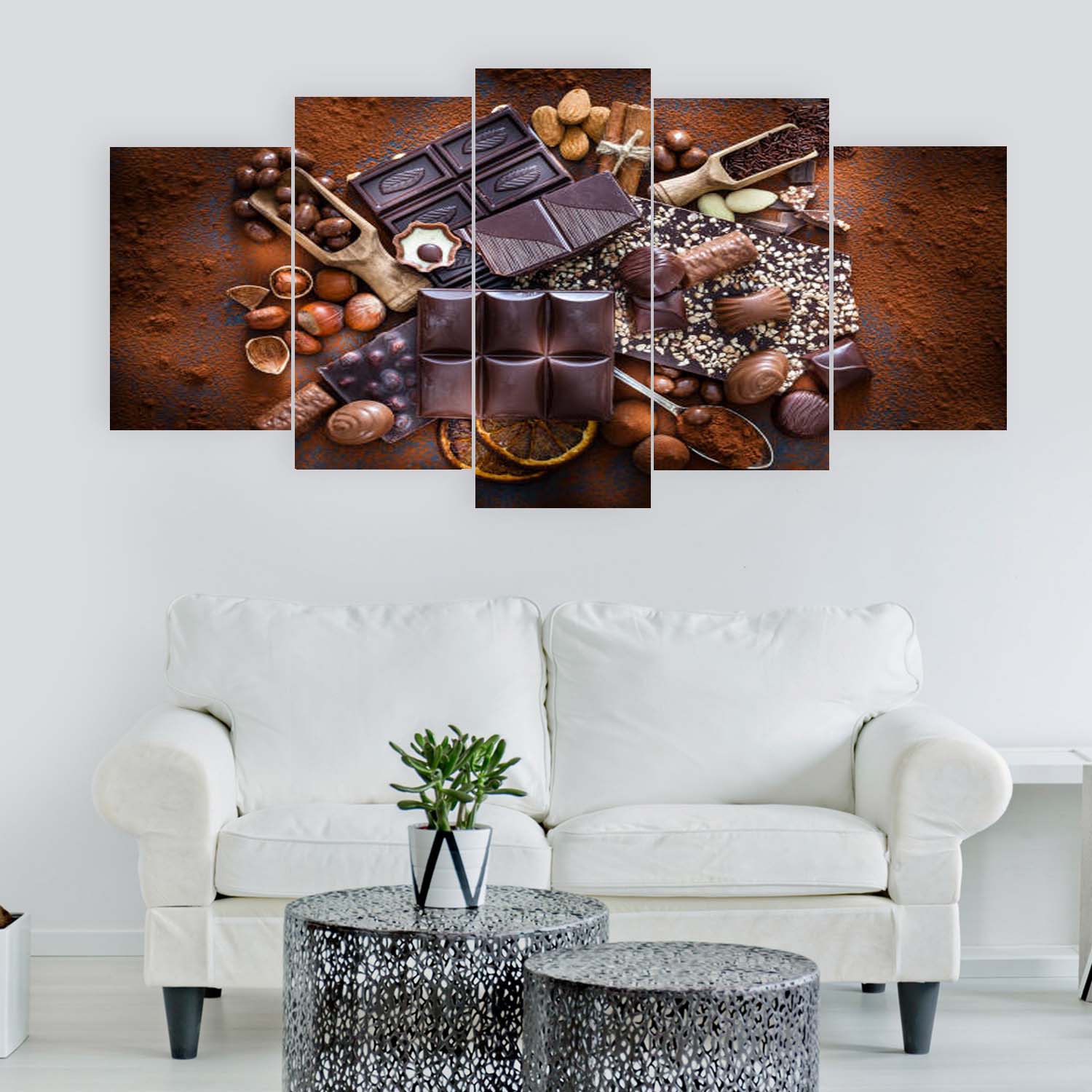 Chocolate Shop Inspired Wall Canvas Decor For Sweets Lover