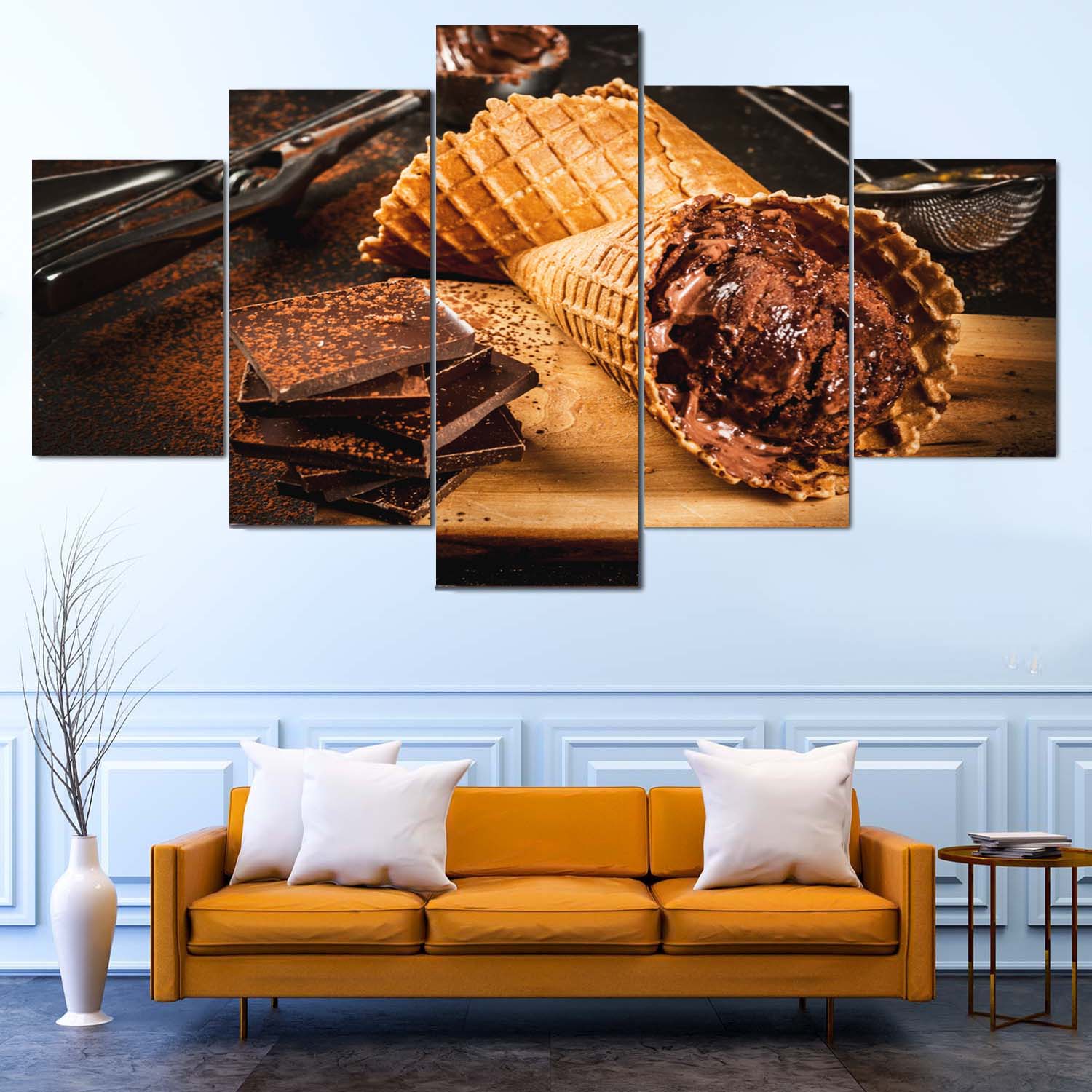 Chocolate Shop Inspired Wall Canvas Decor For Sweets Lover