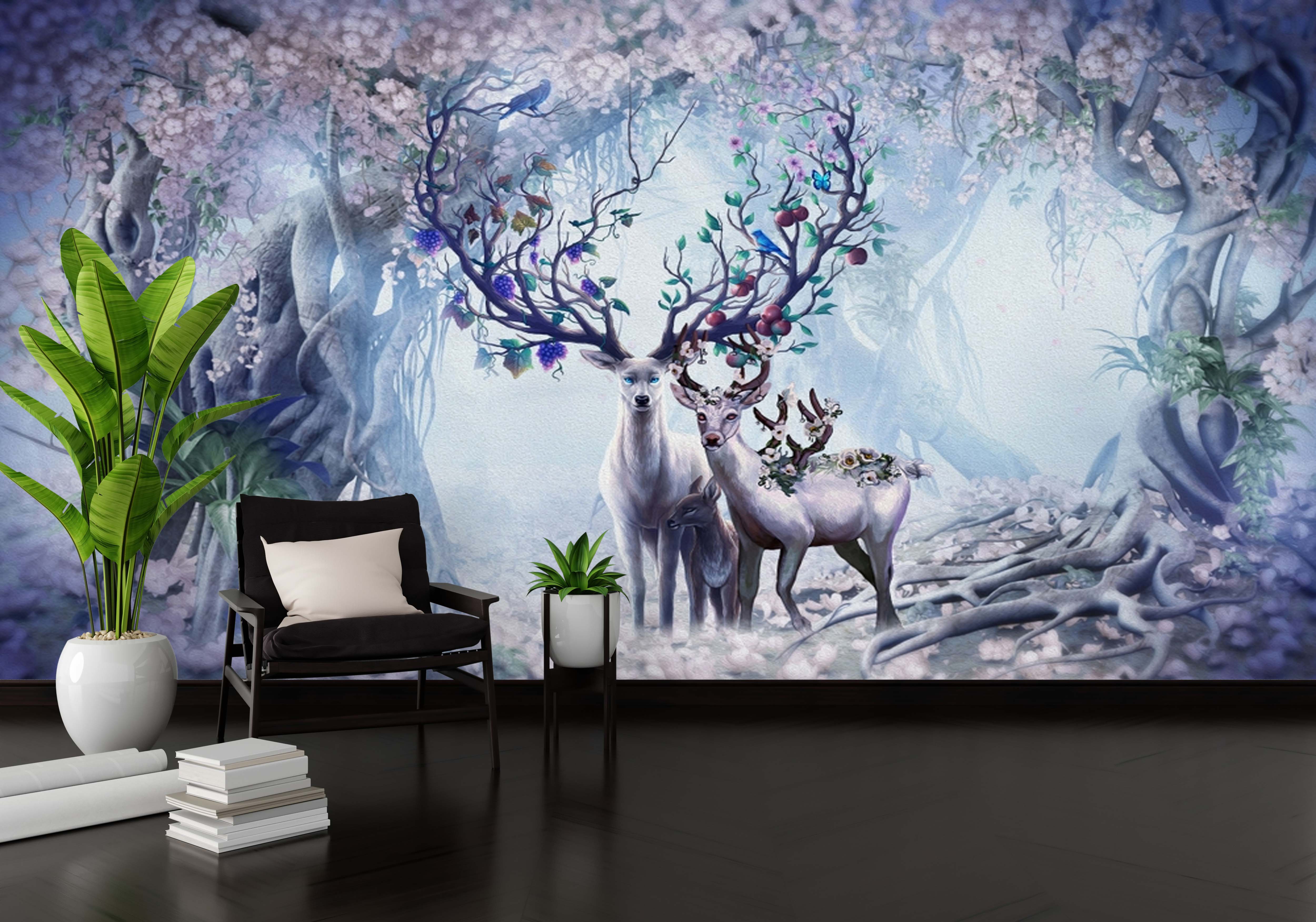 🦁 Bring Nature to Your Walls with Animals Wall Mural 🐘