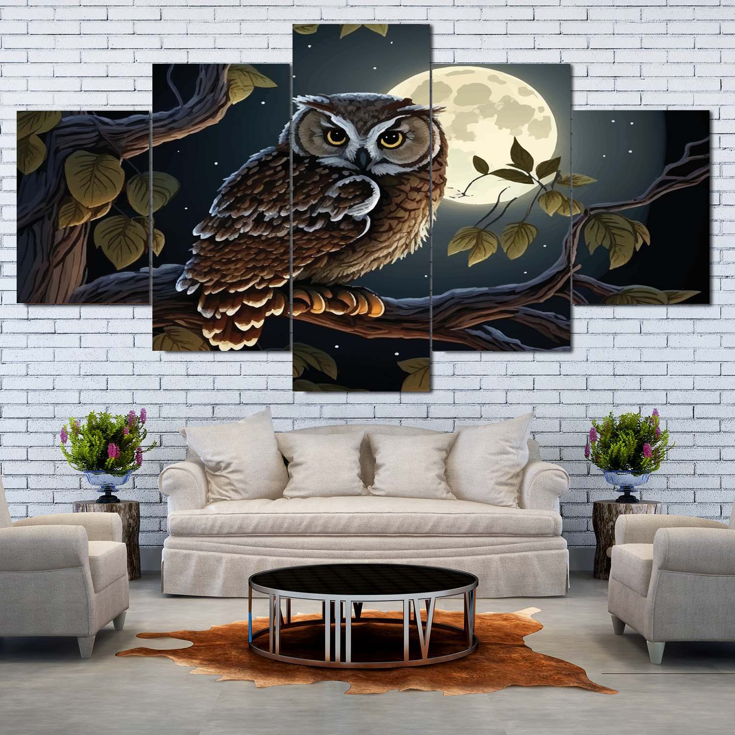 Bring nature and beauty into your home with this 5 Panel Bird Canvas.