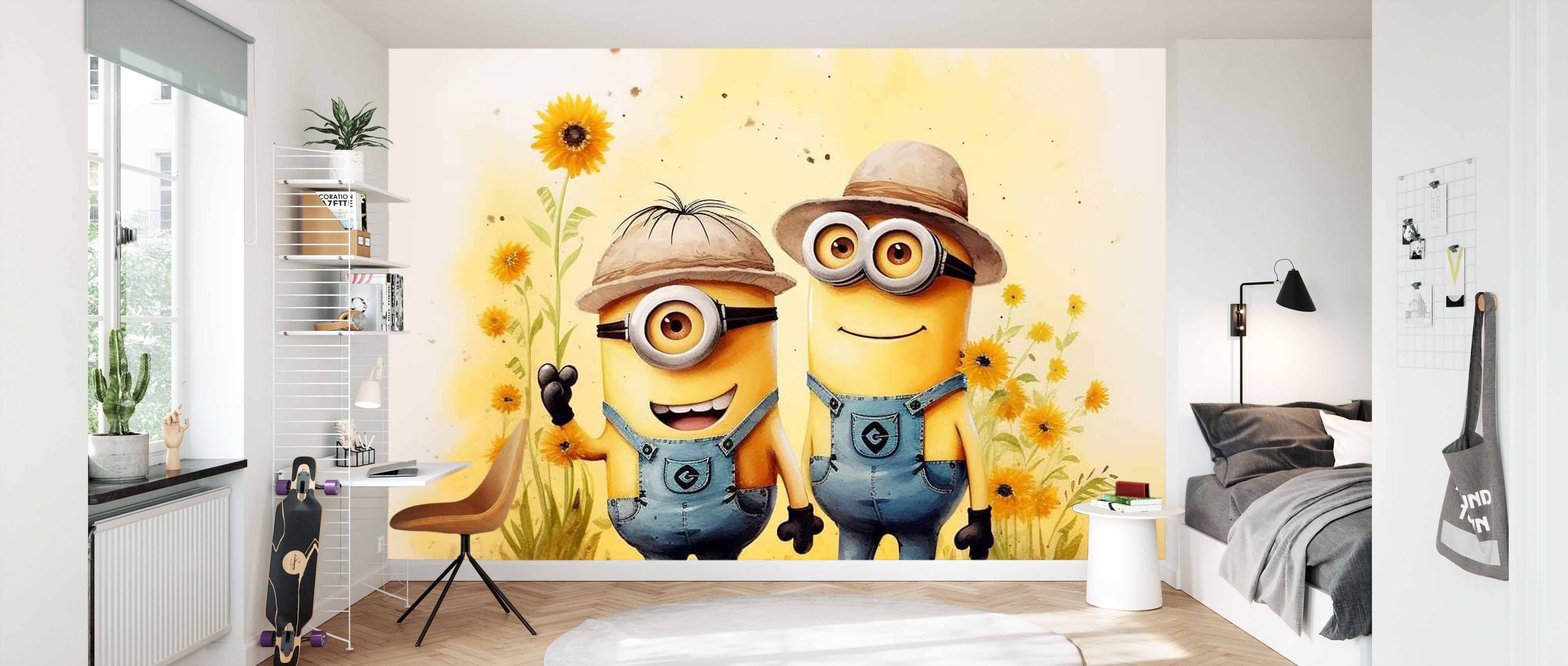 ✨ Bring laughter, color, and fun to your child’s room with an adorable Minions wall mural!