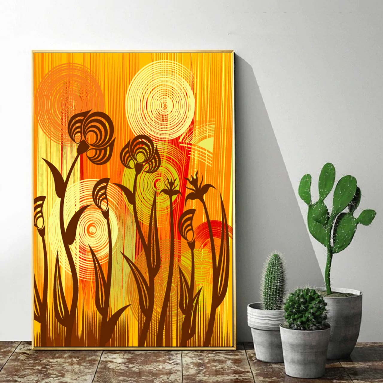 🌸 Single Panel Flower Canvas