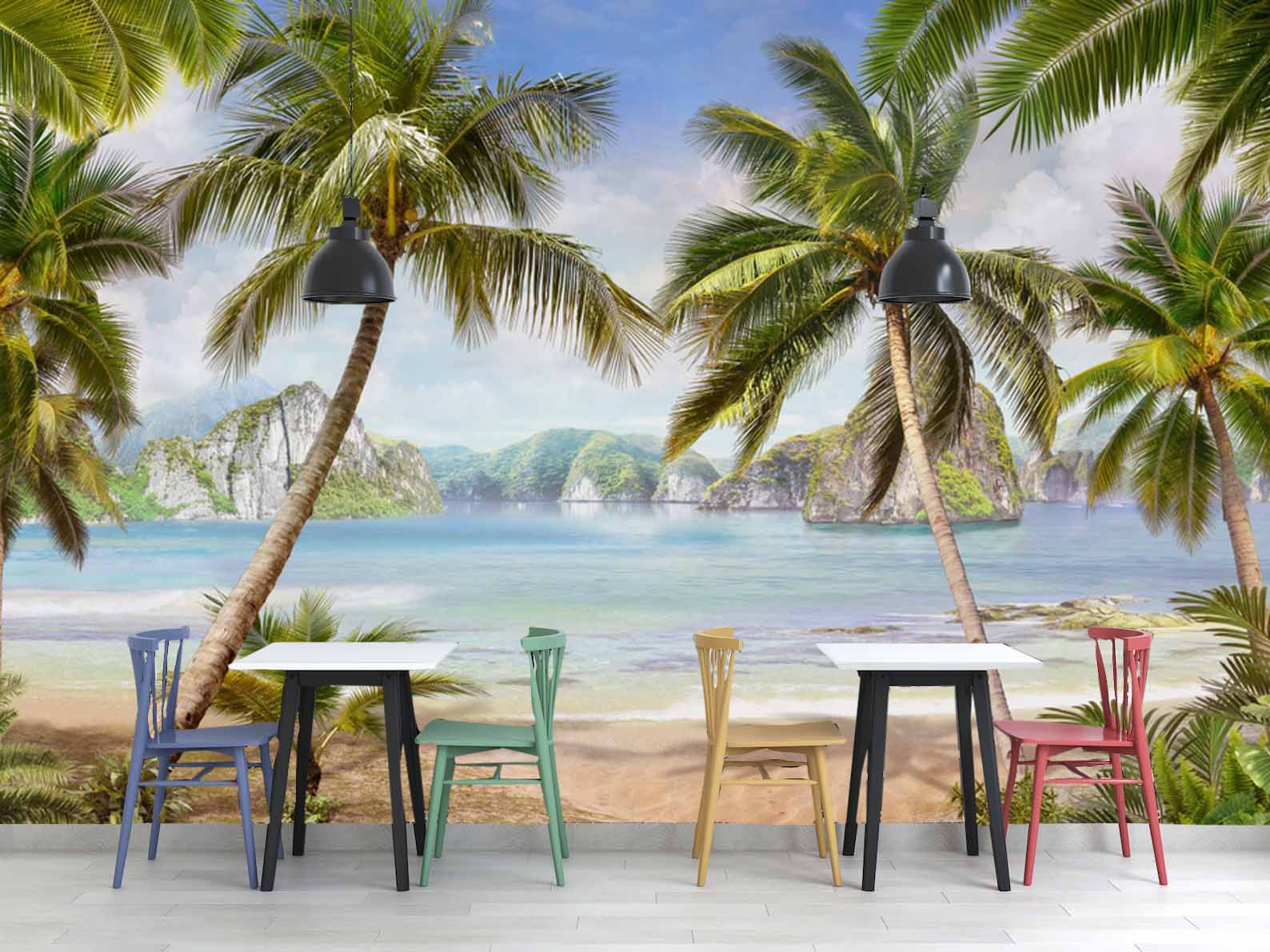 🌴 A beach coconut wall mural is perfect for creating a peaceful, refreshing, and tropical escape at home or commercial spaces.
