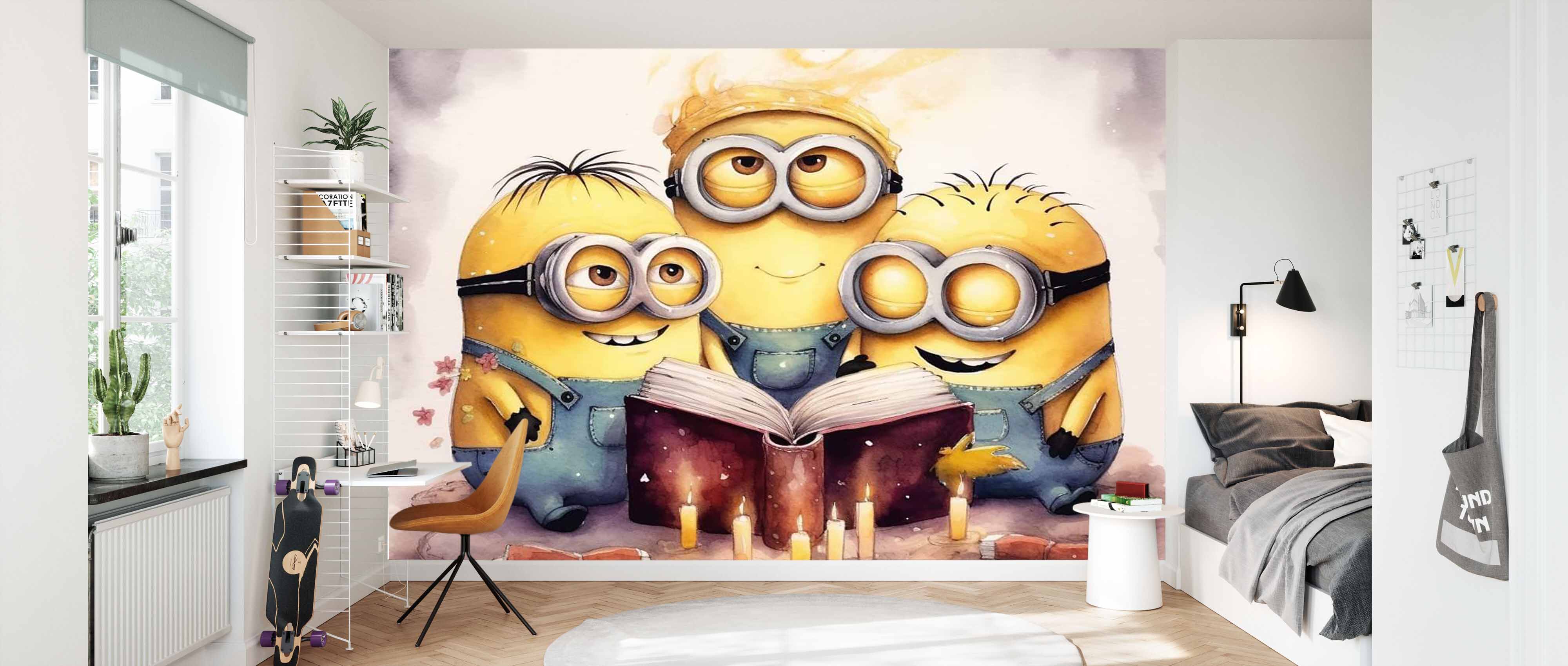 ✨ Bring laughter, color, and fun to your child’s room with an adorable Minions wall mural!