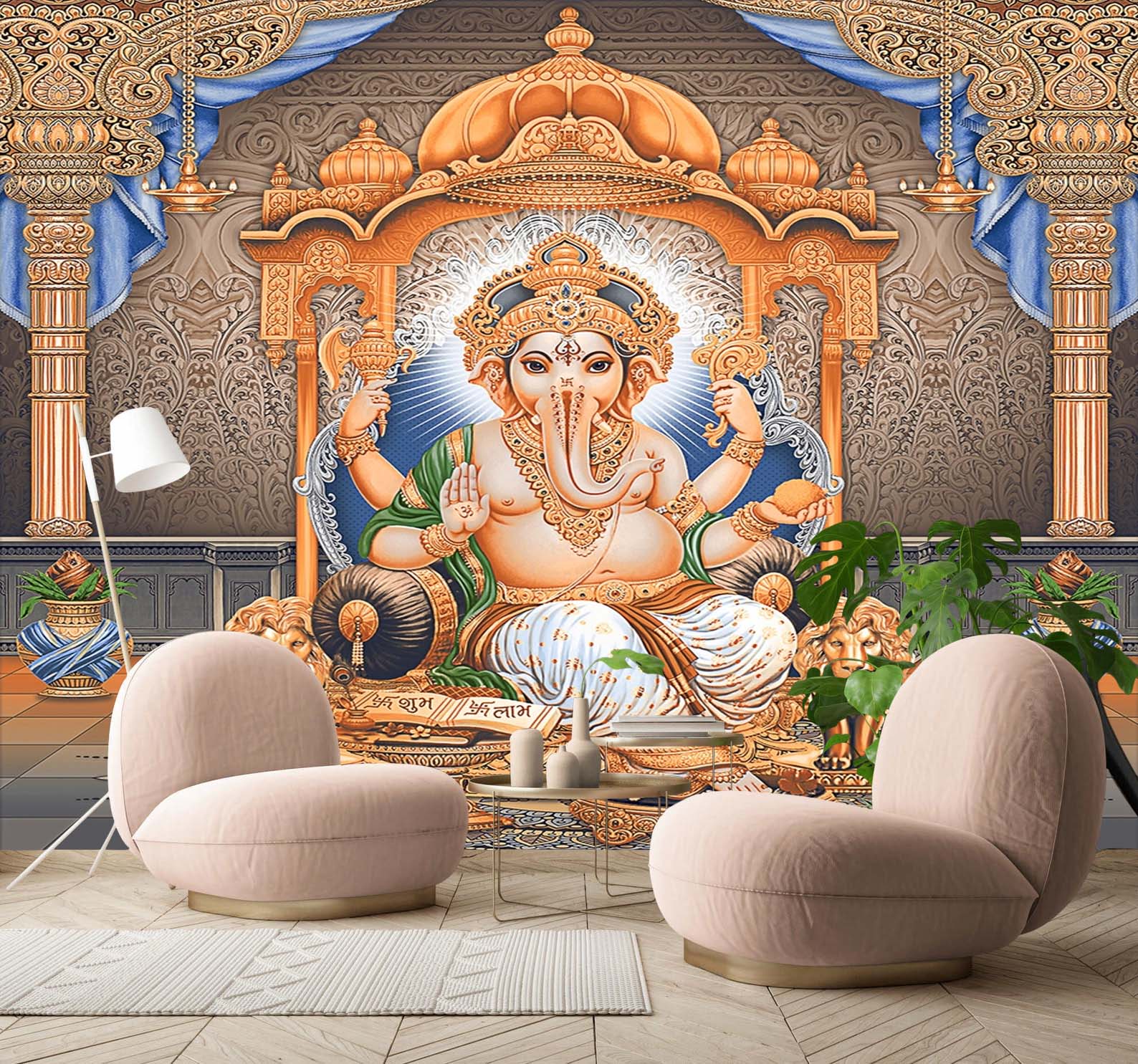🙏 Bring Divine Blessings to Your Walls with Lord Ganesh Wall Mural 🙏