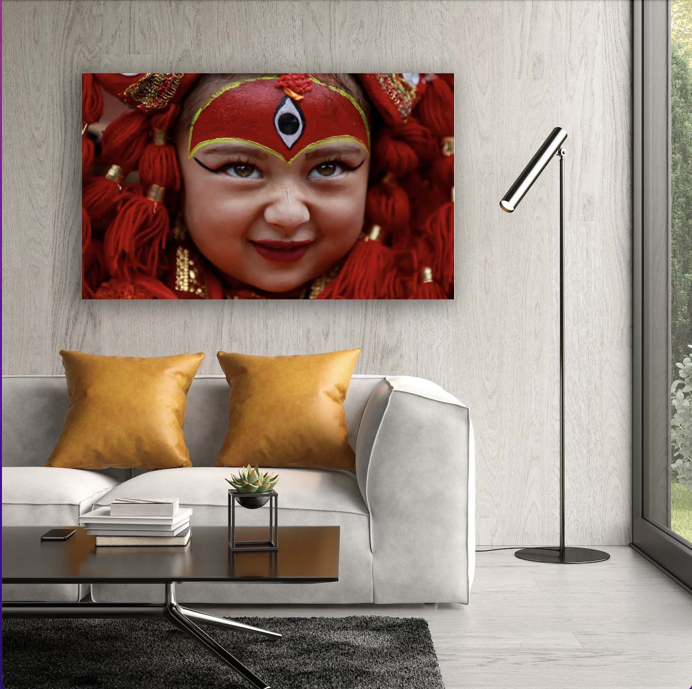🔴 Newari Kumari Canvas – Symbol of Power, Purity & Tradition 🔴