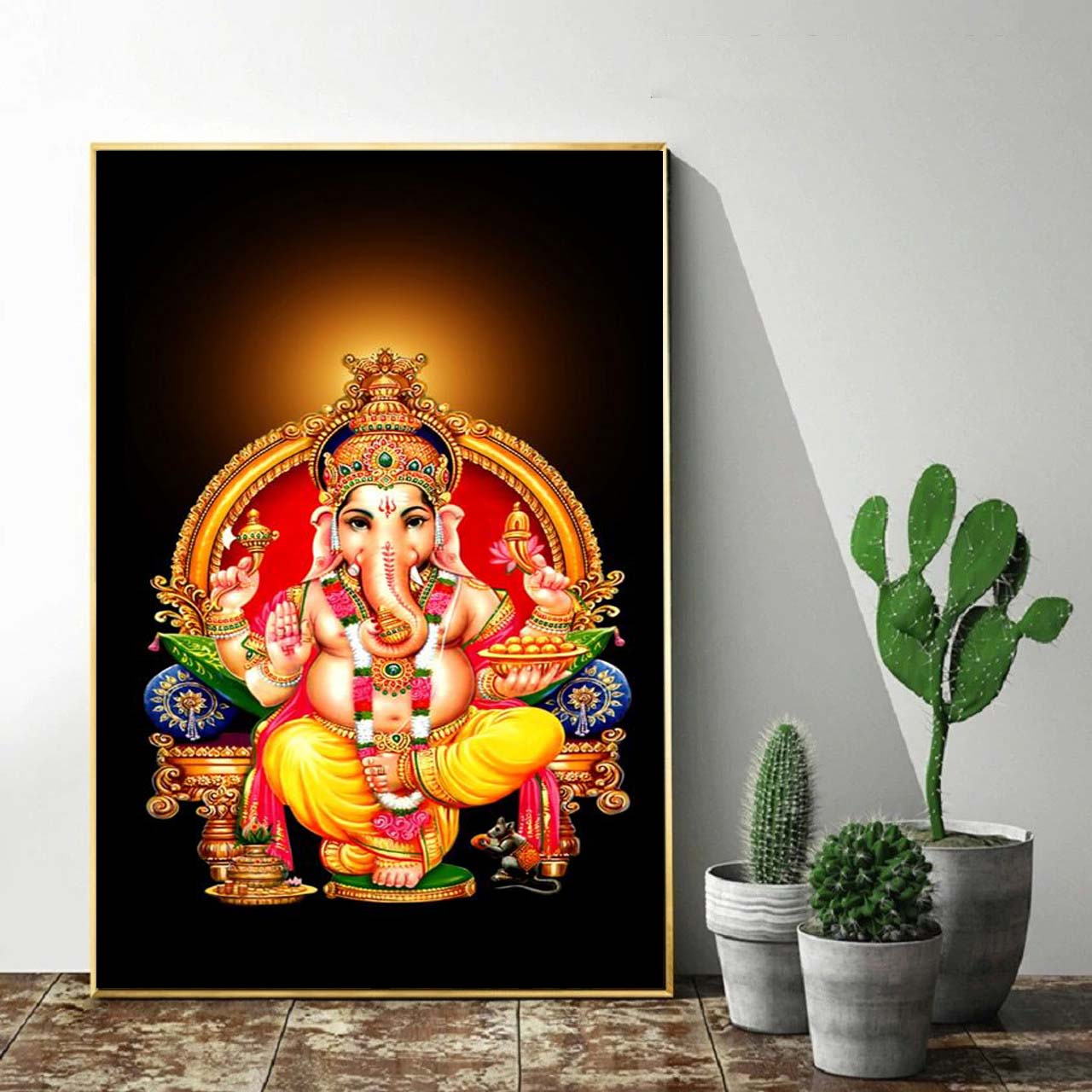 Hindu God Lord Ganesh Single Panel Canvas