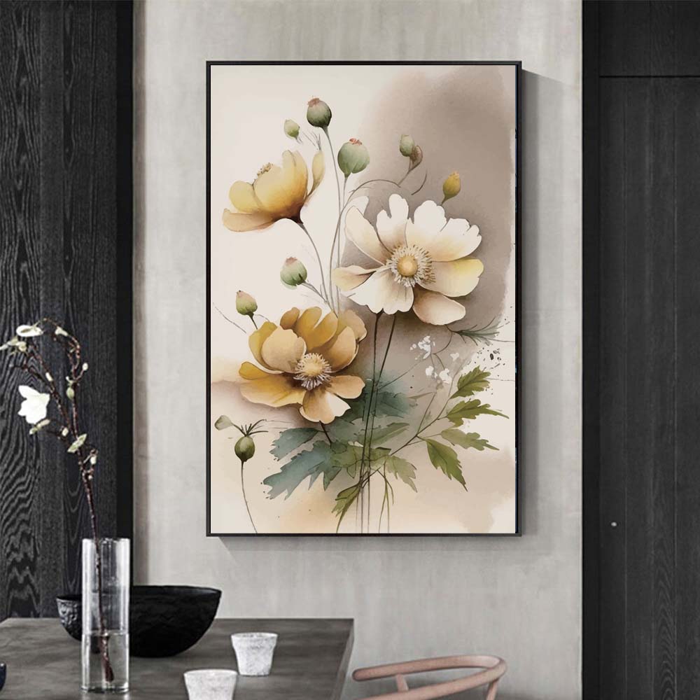 🌸 Single Panel Flower Canvas