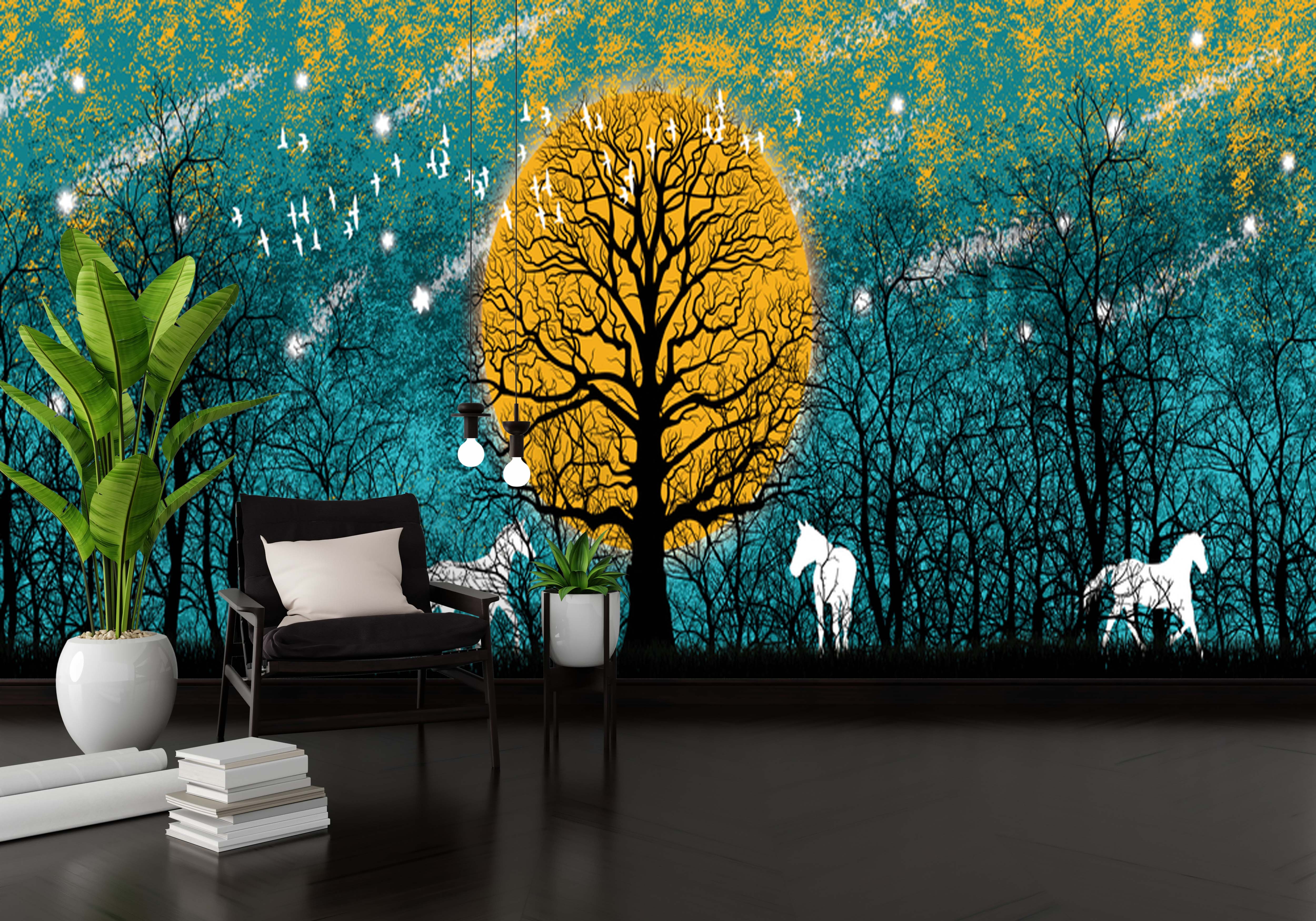 Seven Horses Wall Mural 🐎